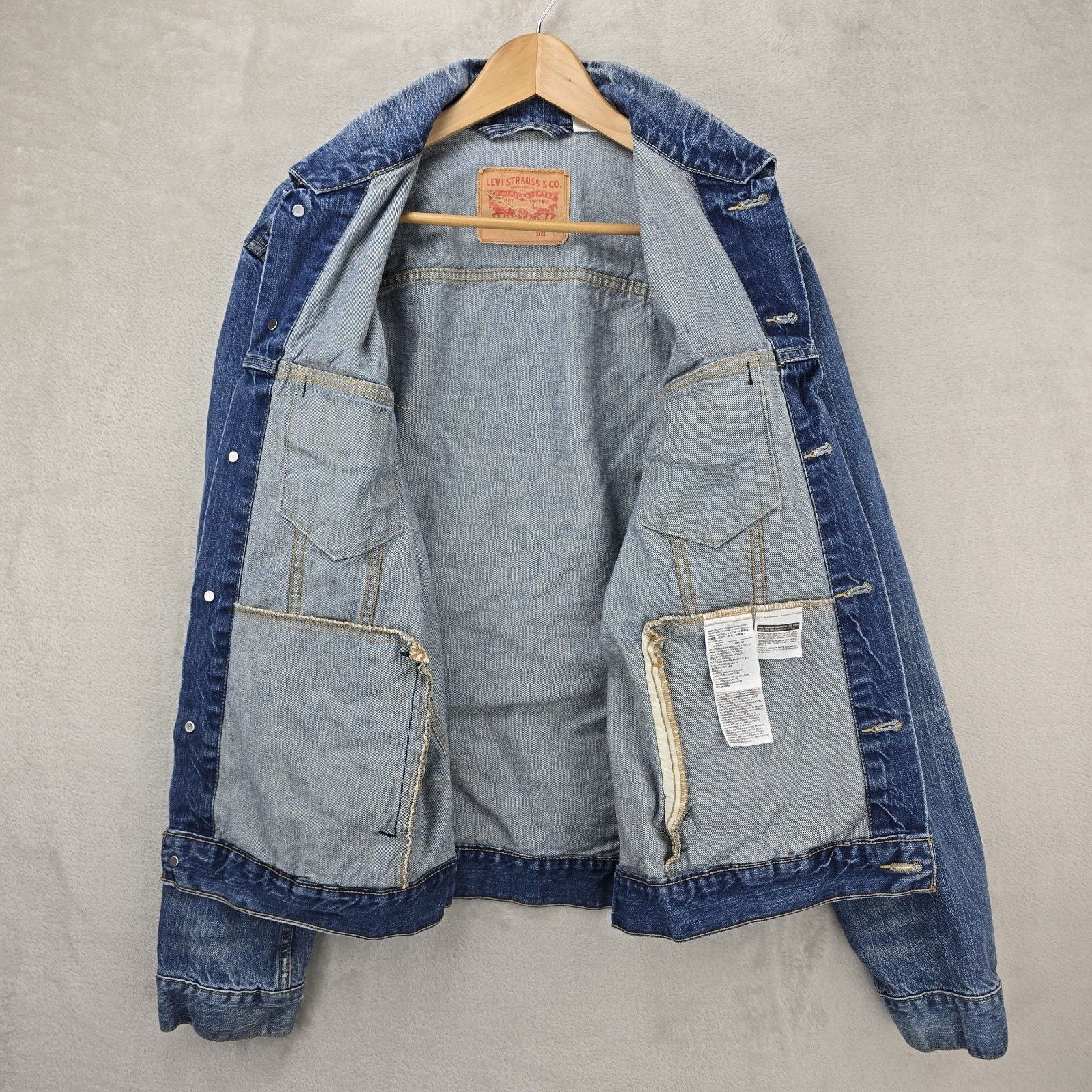 Levi's Levis Denim Jacket Mens Large Blue Type 3 Trucker Western Size US L / EU 52-54 / 3 - 6 Thumbnail