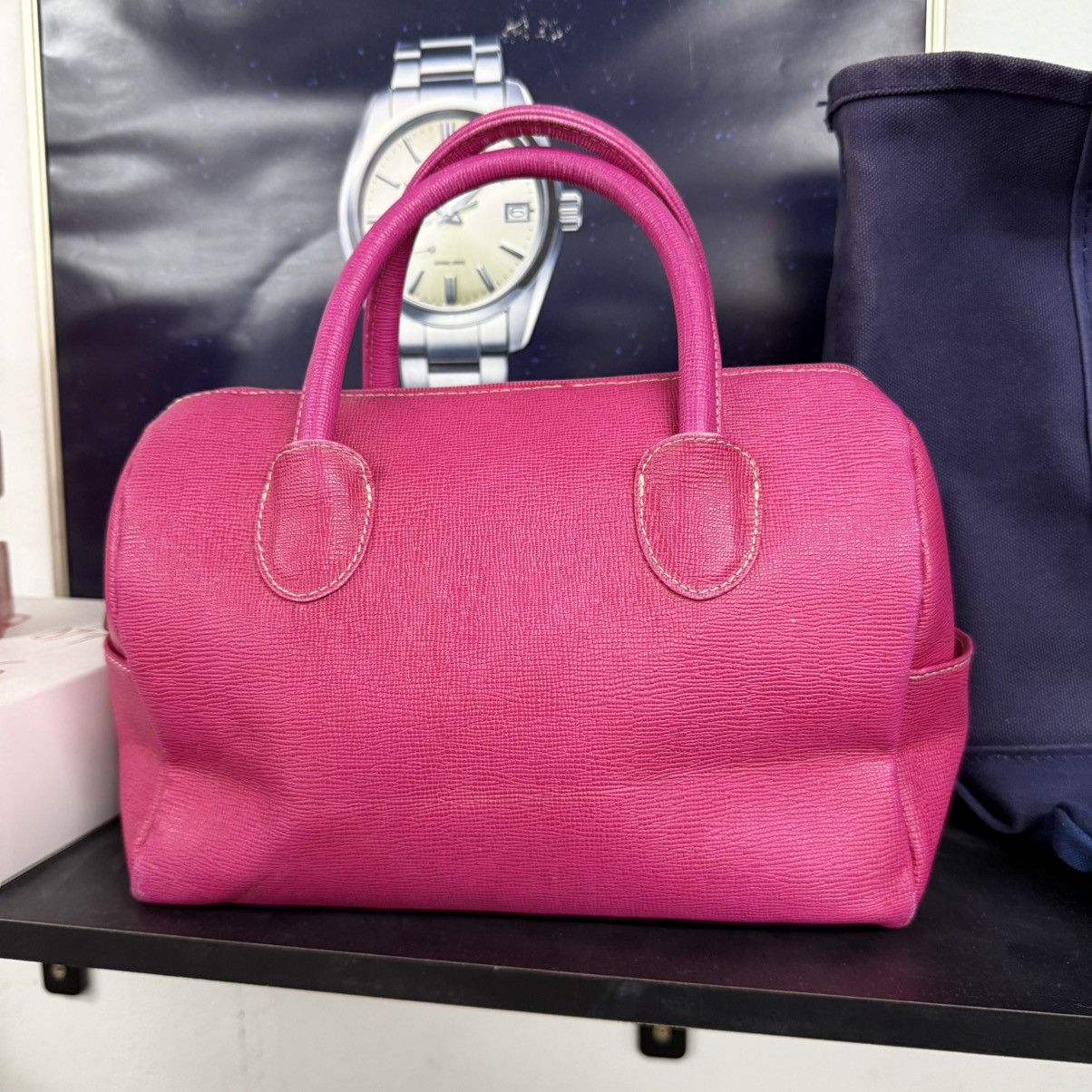United Colors Of Benetton United Colours Of Benetton Pink Boston Handbag Size ONE SIZE - 4 Thumbnail