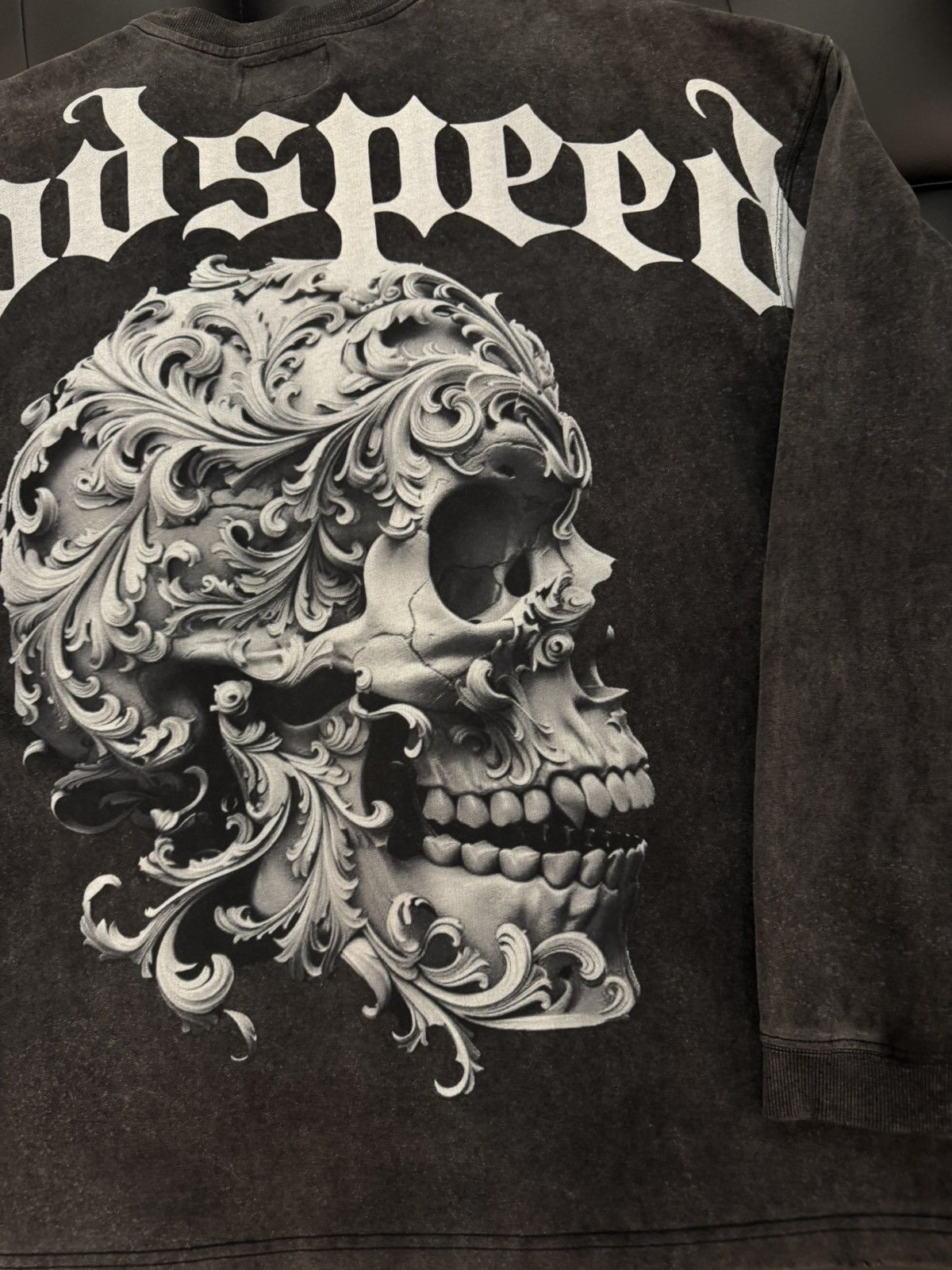 Godspeed Size XL - GodSpeed FloralSkull L/S Tee Black Size US XL / EU 56 / 4 - 7 Thumbnail