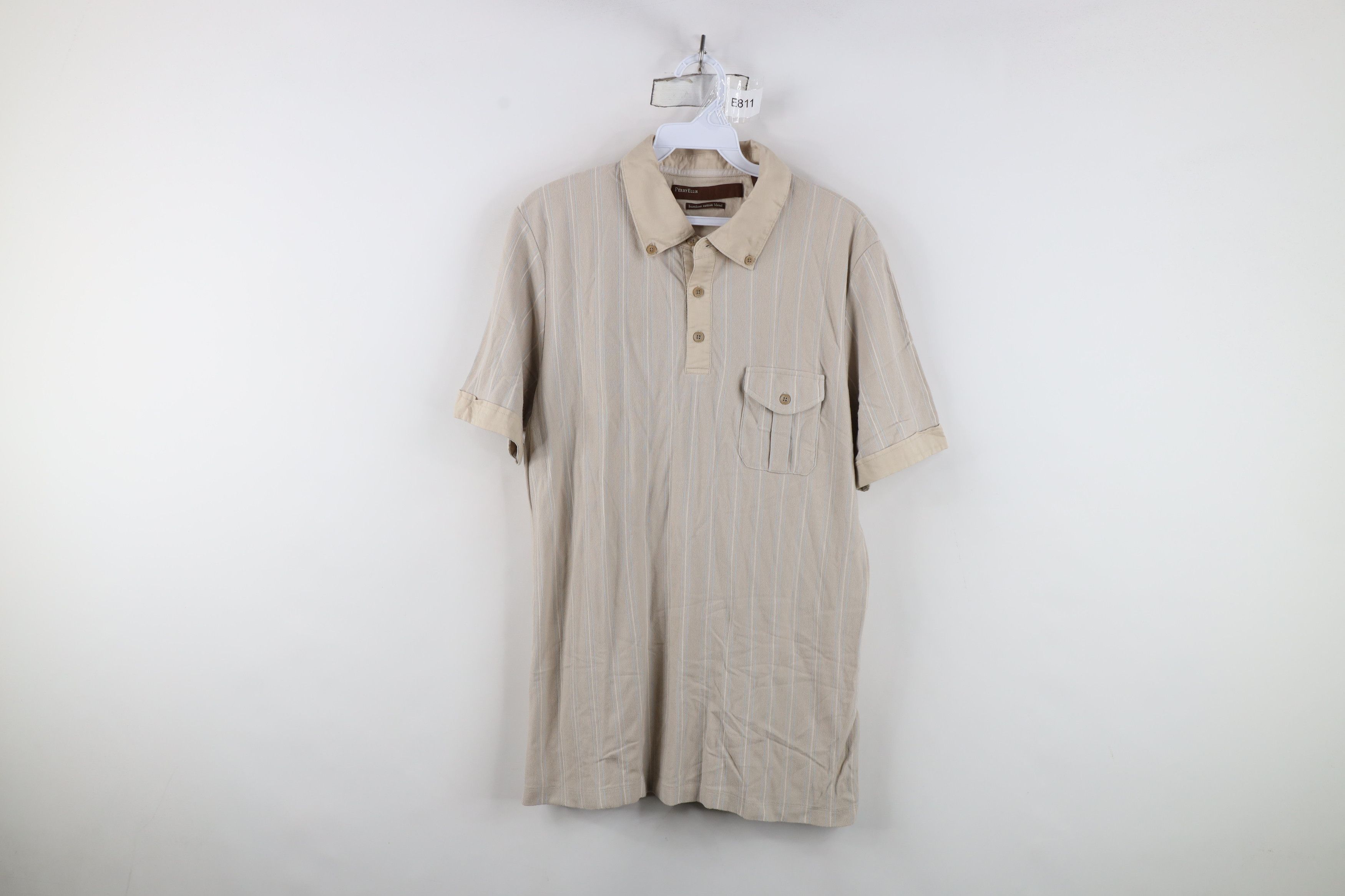 Vintage Vintage Streetwear Cotton Striped Button Down Polo Shirt Size US L / EU 52-54 / 3 - 1 Thumbnail