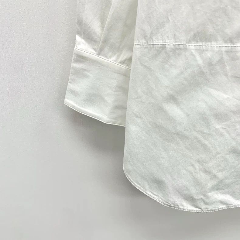 Celine Celine White Long Sleeve Cotton Shirt Size US XS / EU 42 / 0 - 4 Thumbnail
