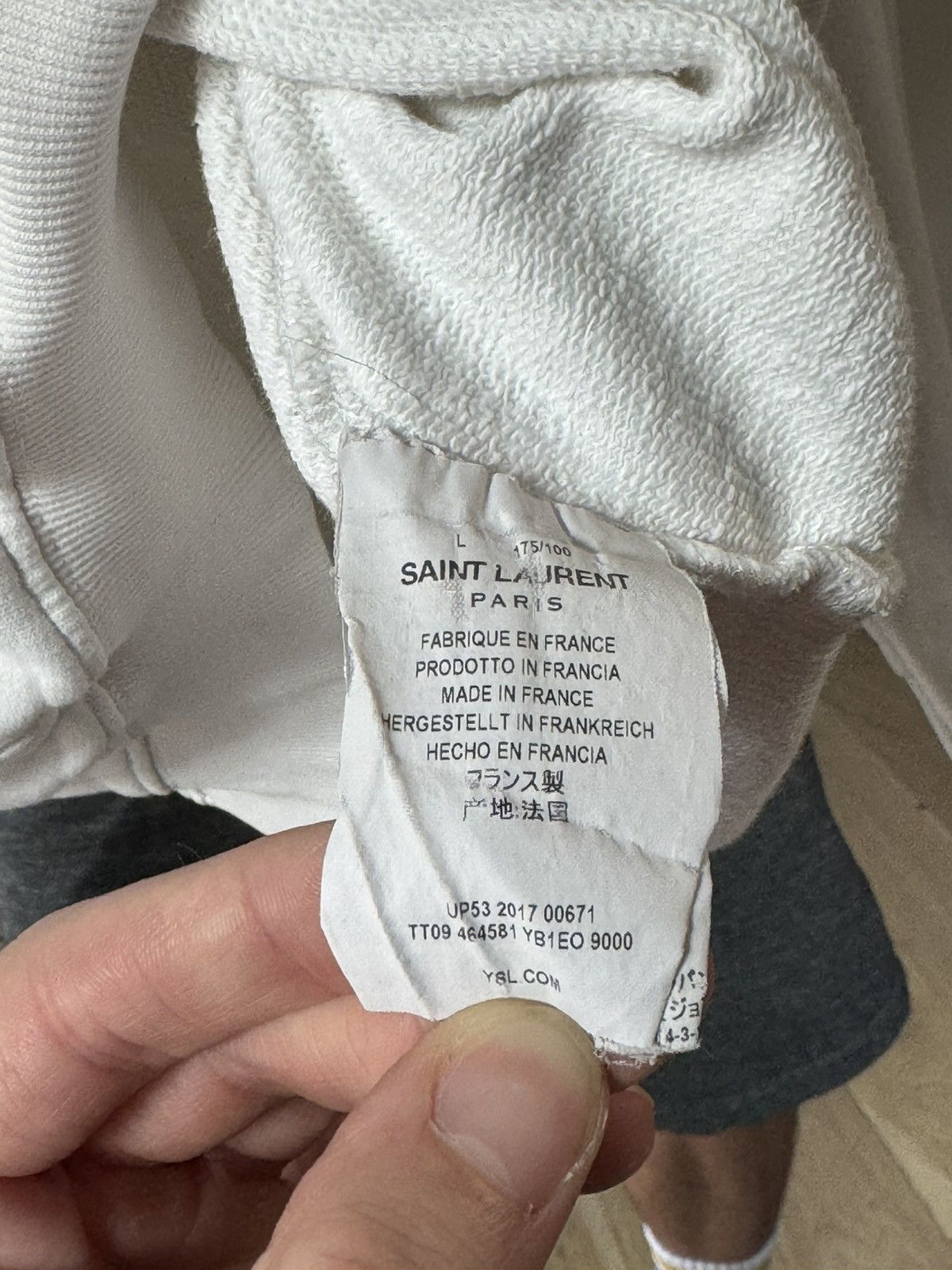 Saint Laurent Paris Saint Laurent 2017 Archive Logo Hoodie Size US L / EU 52-54 / 3 - 9 Thumbnail