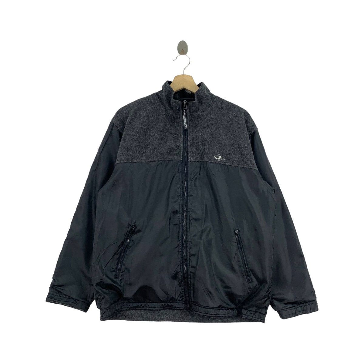 image of Polo Ralph Lauren x Vintage Polo Club Casualwear Big Logo Zipper Windbreaker in White (Size Medium)