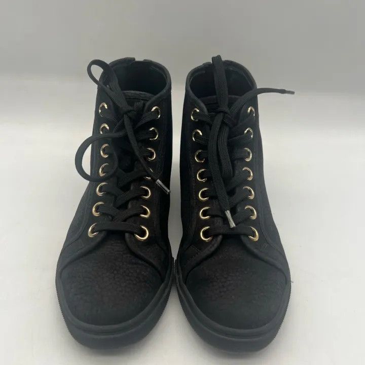 Louis Vuitton Louis Vuitton Black Casual Lace-Up Sneakers -2508 Size US 5 / IT 35 - 1 Thumbnail