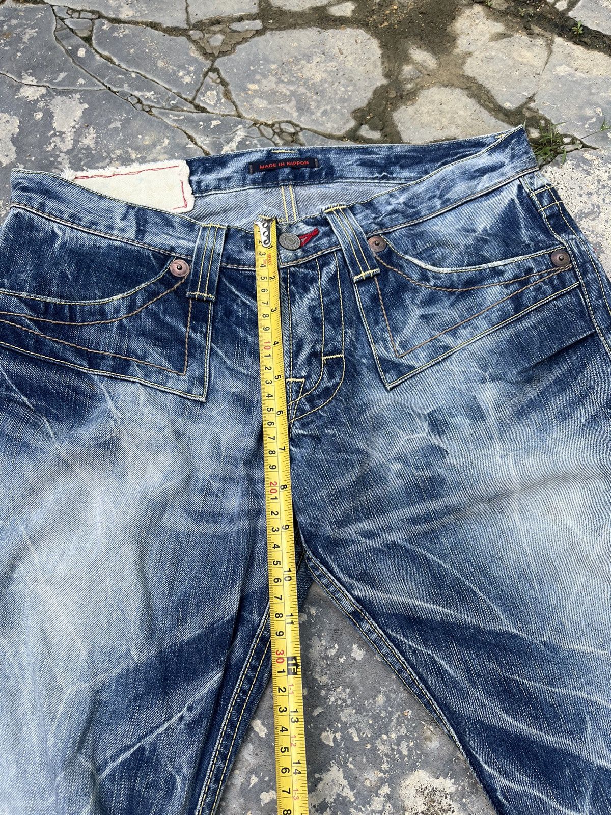 If Six Was Nine × Japanese Brand × Vintage Flare Crazy Striking Design Blue Jean Japan Denim Size US 32 / EU 48 - 12 Thumbnail