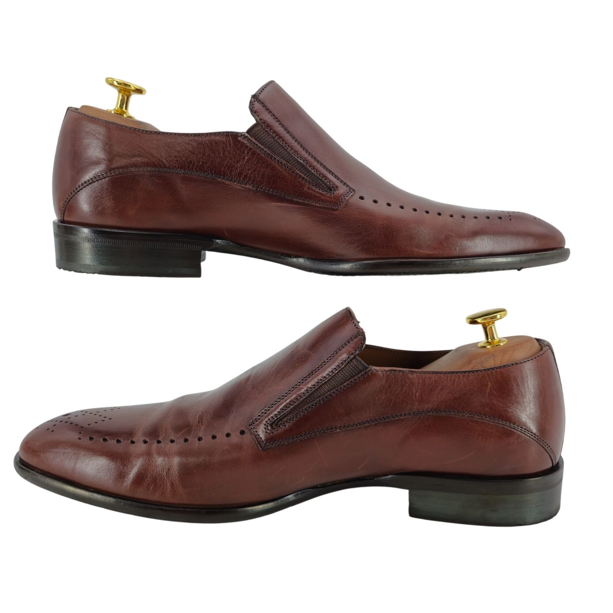 Mezlan Mezlan Spain Men size 9 Burnished Brown Calf Leather Dress S Size US 9 / EU 42 - 8 Thumbnail