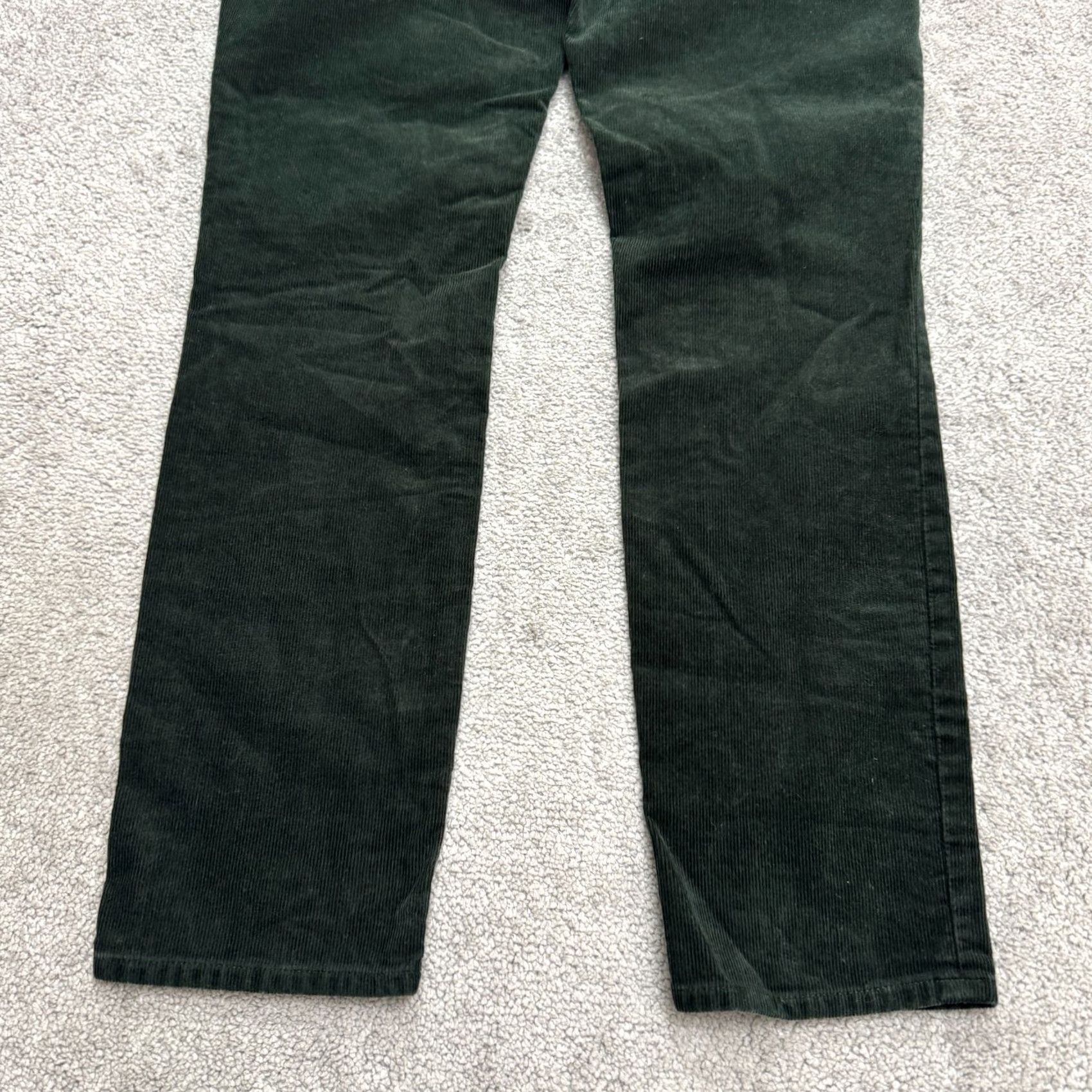 Vintage J.Crew Toothpick Skinny Stretch Corduroy Pants Womens 29 Dark Green High Rise Size 28" / US 6 / IT 42 - 4 Thumbnail