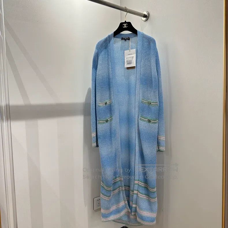 Chanel Chanel 23p gradient long knitted cardigan coat Size XXS / US 00 / IT 34 - 1 Thumbnail
