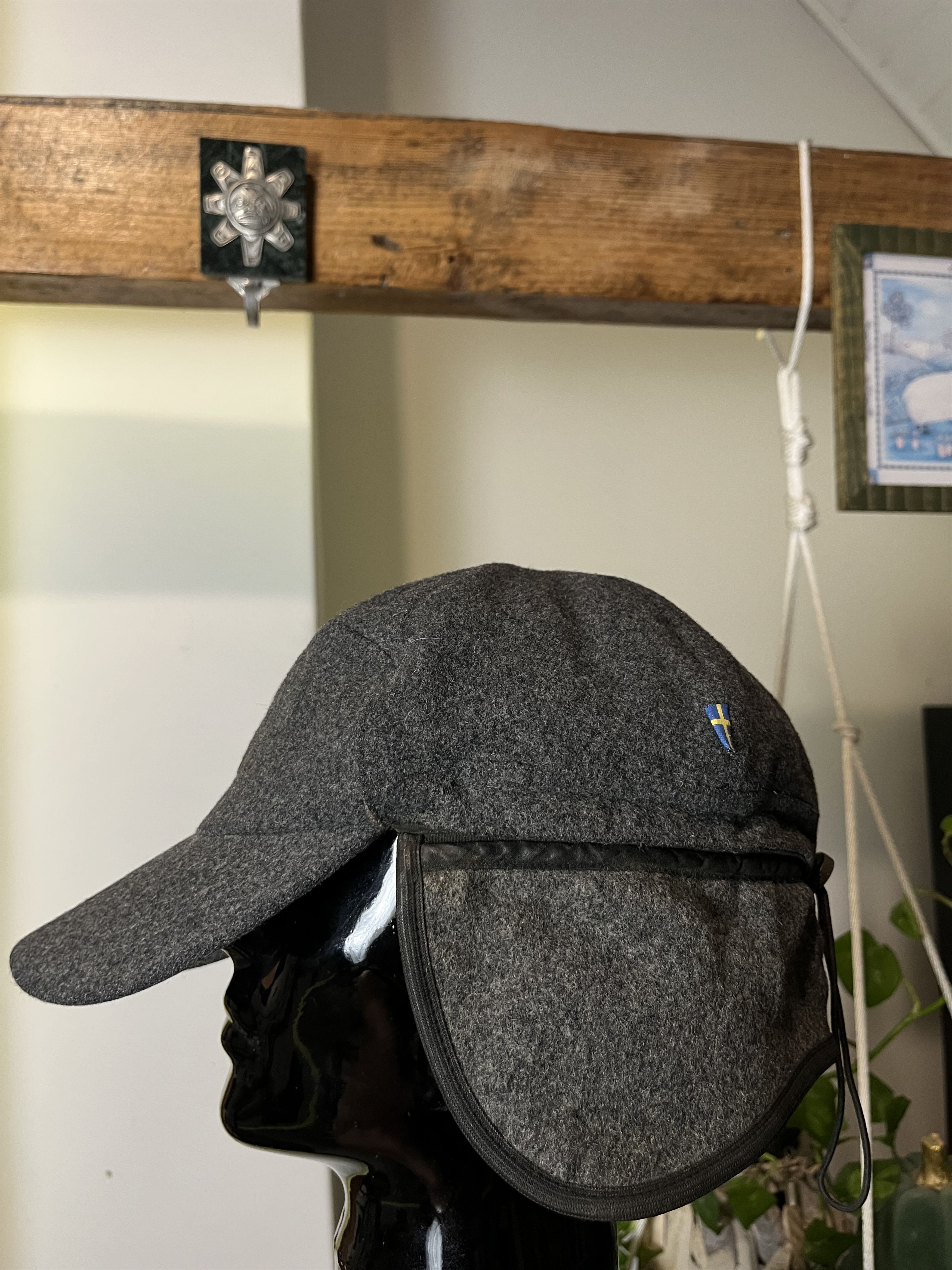 Fjallraven × Vintage Vintage 90s Fjallraven Gray Wool Cap Rare Size ONE SIZE - 4 Thumbnail