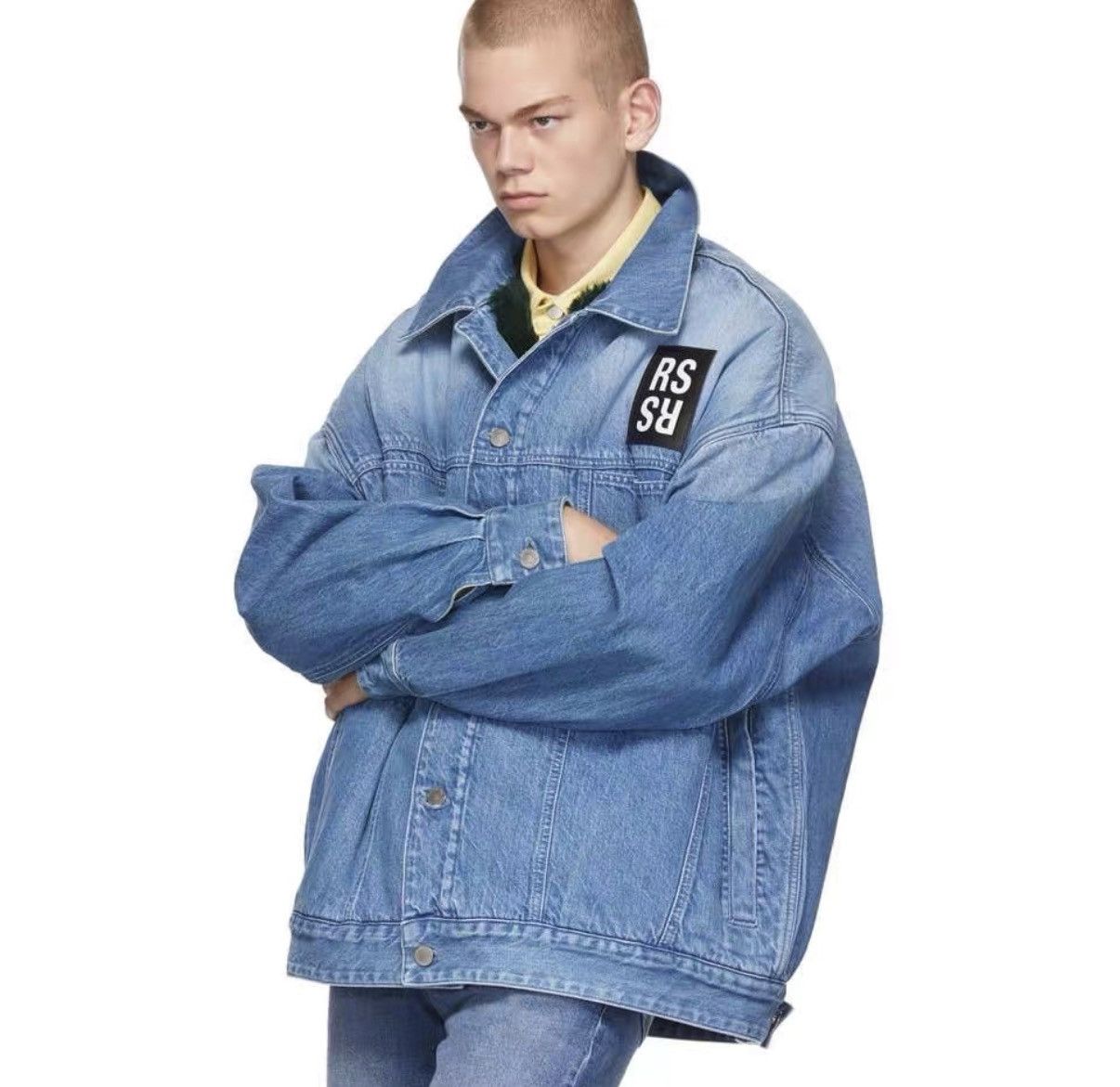 Raf Simons Raf Simons AW20 Fur-Lined Oversized Denim Jacket J31 Size US S / EU 44-46 / 1 - 8 Thumbnail