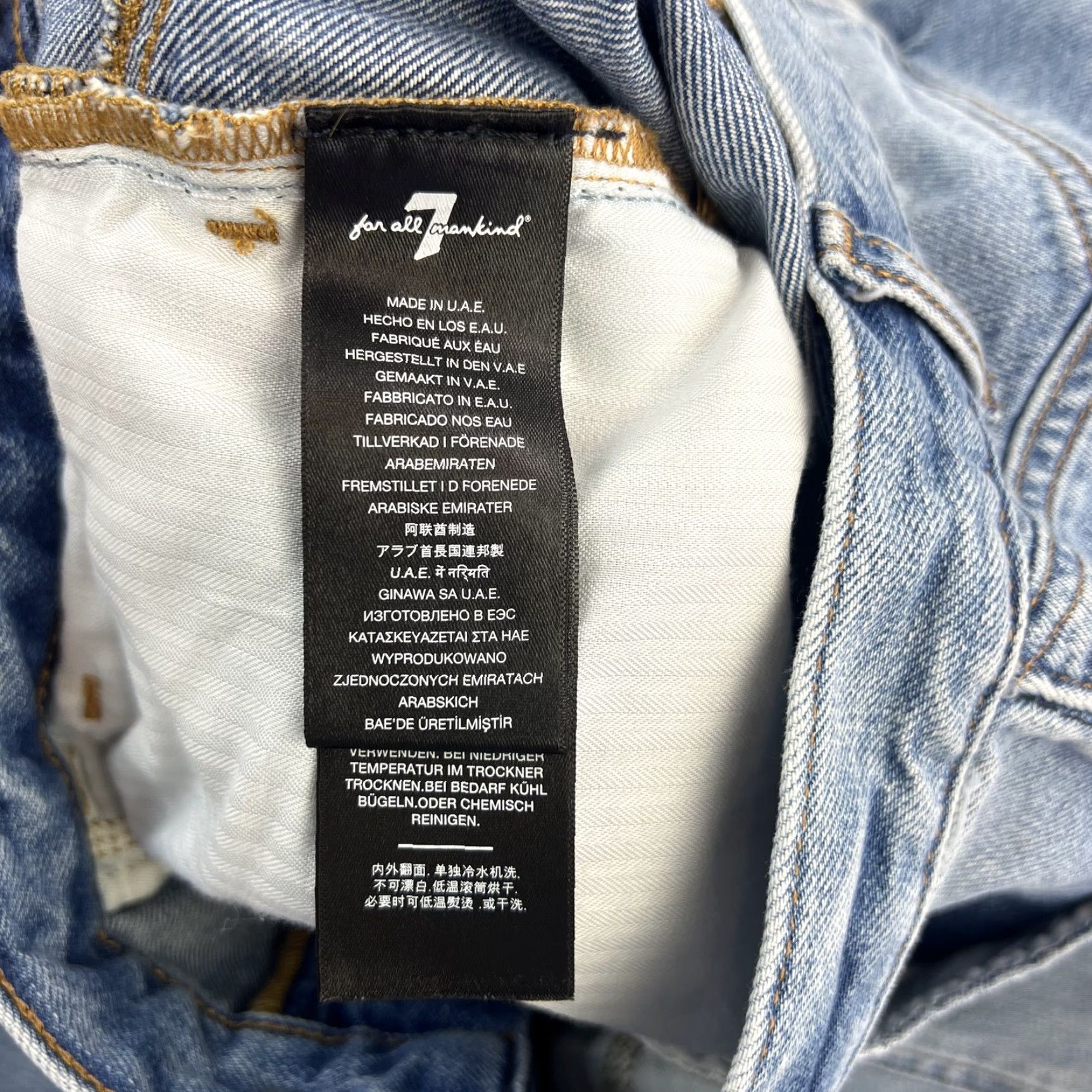 7 For All Mankind VINTAGE? (No) 7 For All Mankind Jeans Womens 28 Blue Denim Easy Straight Button Fly Size 28" / US 6 / IT 42 - 7 Thumbnail