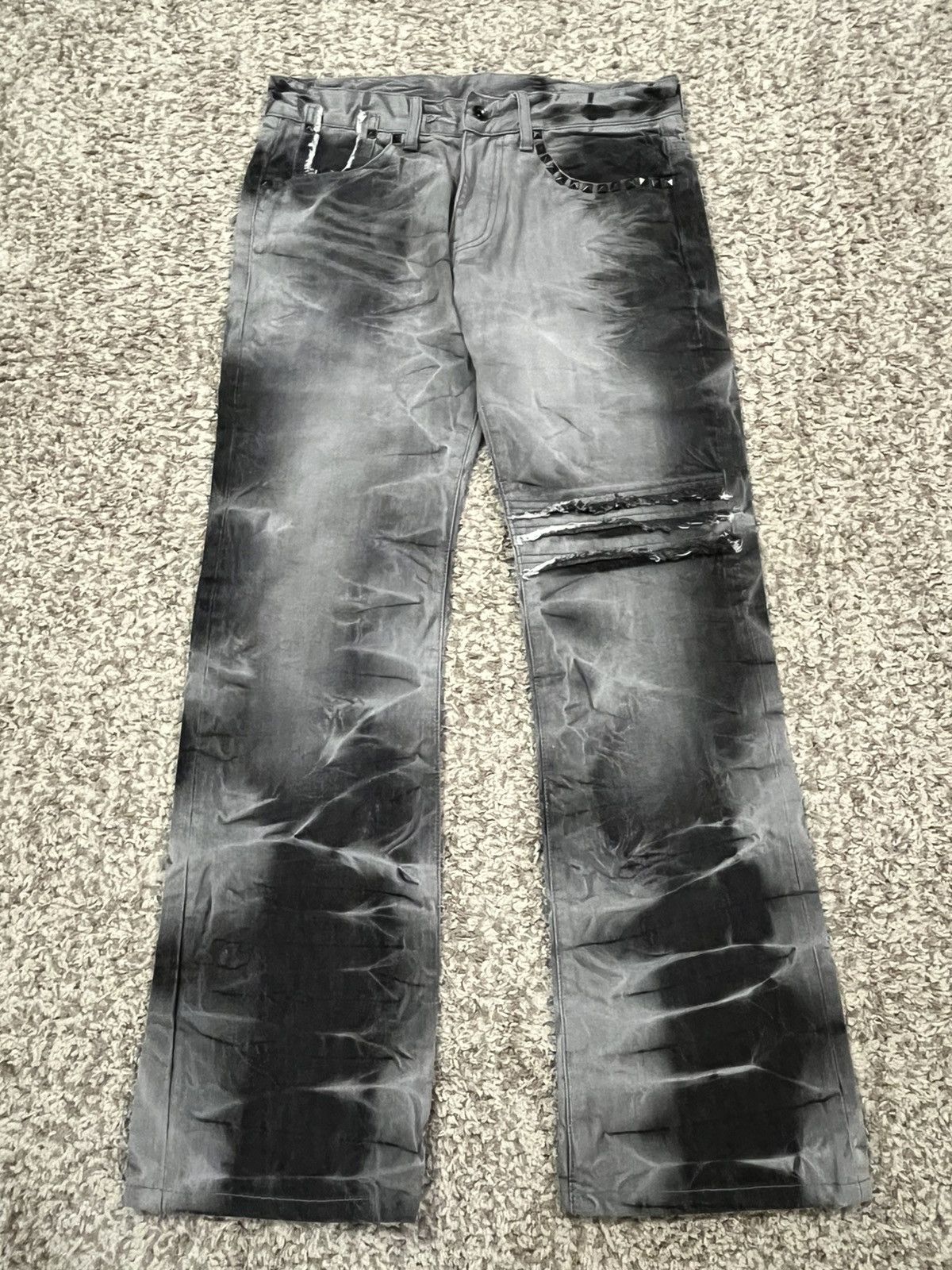 semanticdesign DYE BLEACH SEMANTIC CLAWMARKS JEANS Size US 31 - 1 Thumbnail