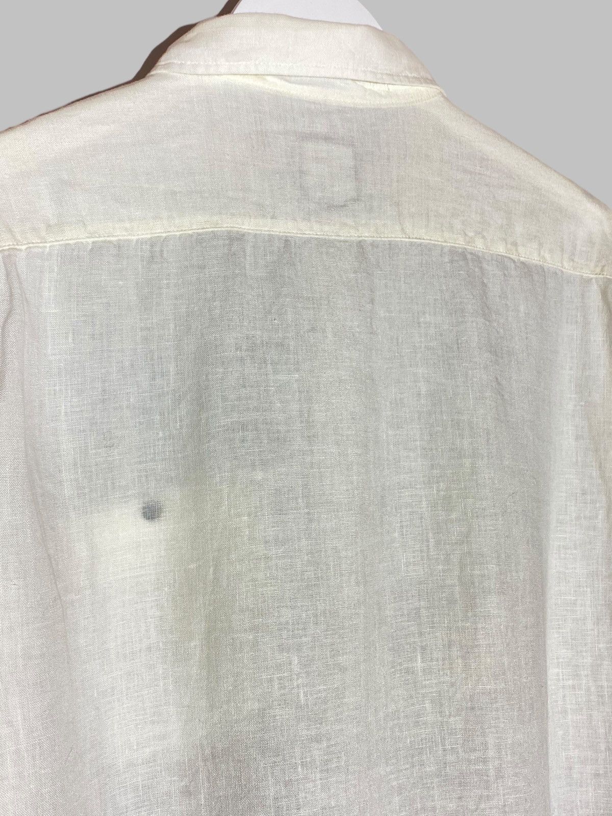 Stone Island Vintage Stone Island White Linen Shirt Old Money Vibes Size US L / EU 52-54 / 3 - 10 Thumbnail