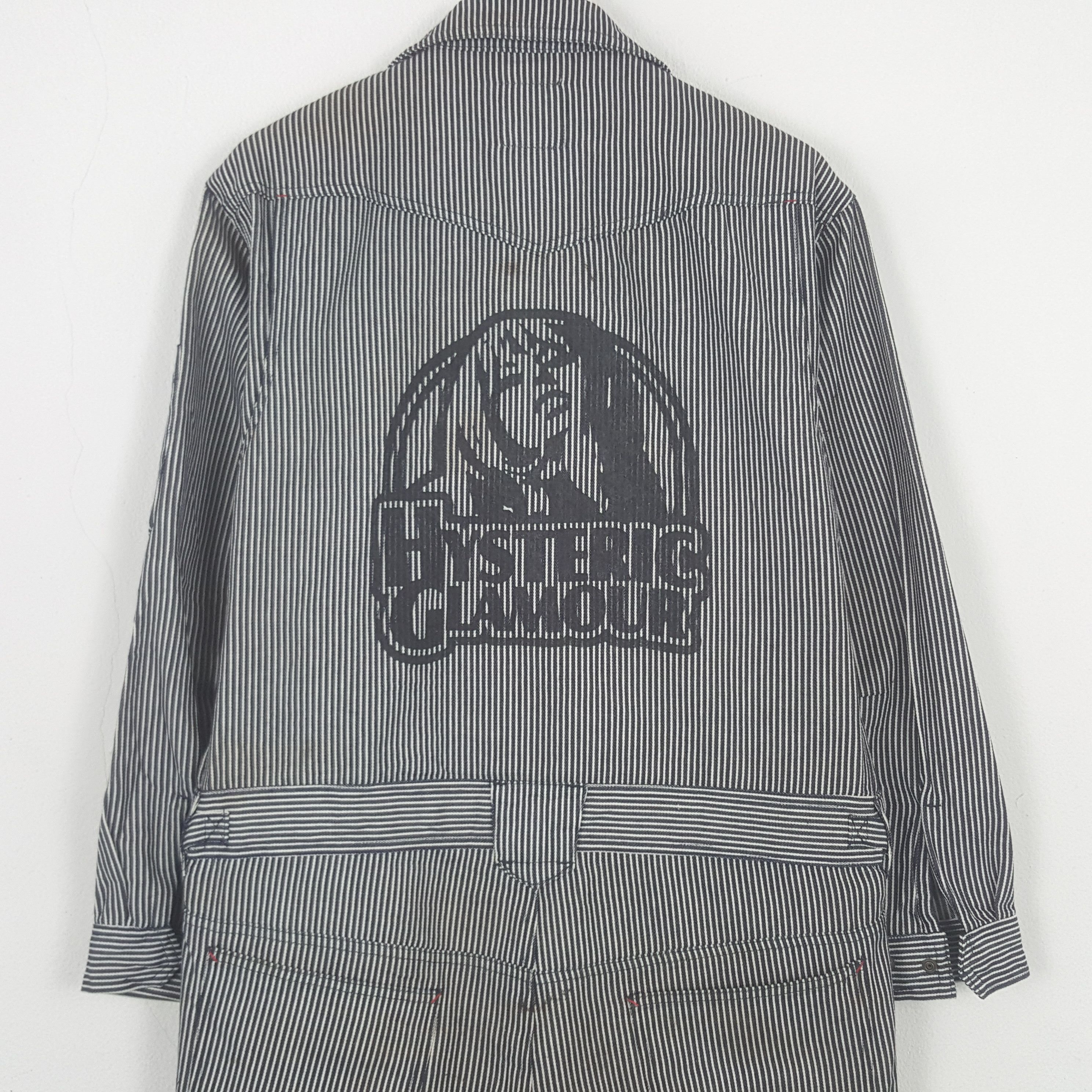 Japanese Brand Vintage Blue B Custom Hysteric Glamour Striped Jacket Size US L / EU 52-54 / 3 - 2 Thumbnail