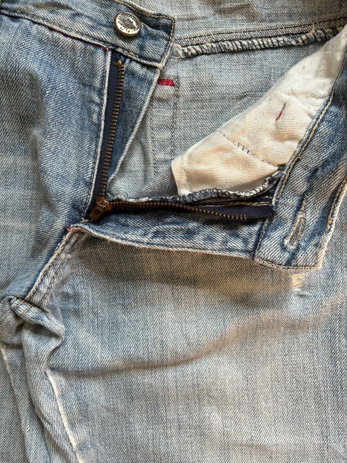 Abercrombie & Fitch Vintage Abercrombie Faded Wash Distressed Bootcut Flare Jean Size US 28 / EU 44 - 9 Thumbnail