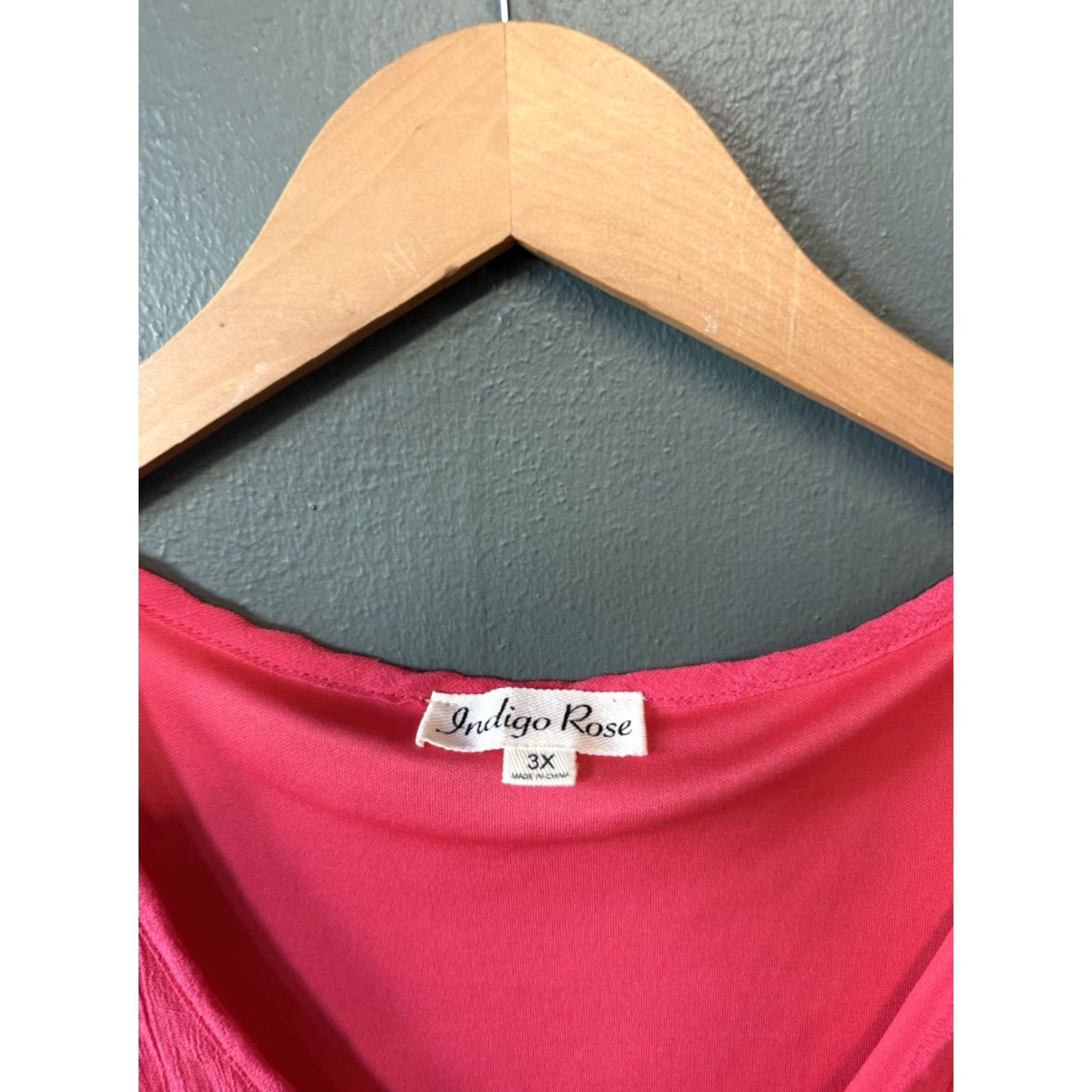 Vintage Indigo Rose Womens Sleeveless Summer Red Slip Dress Flowy Size 3X Midi Size XXL / US 16-18 / IT 52-54 - 3 Thumbnail