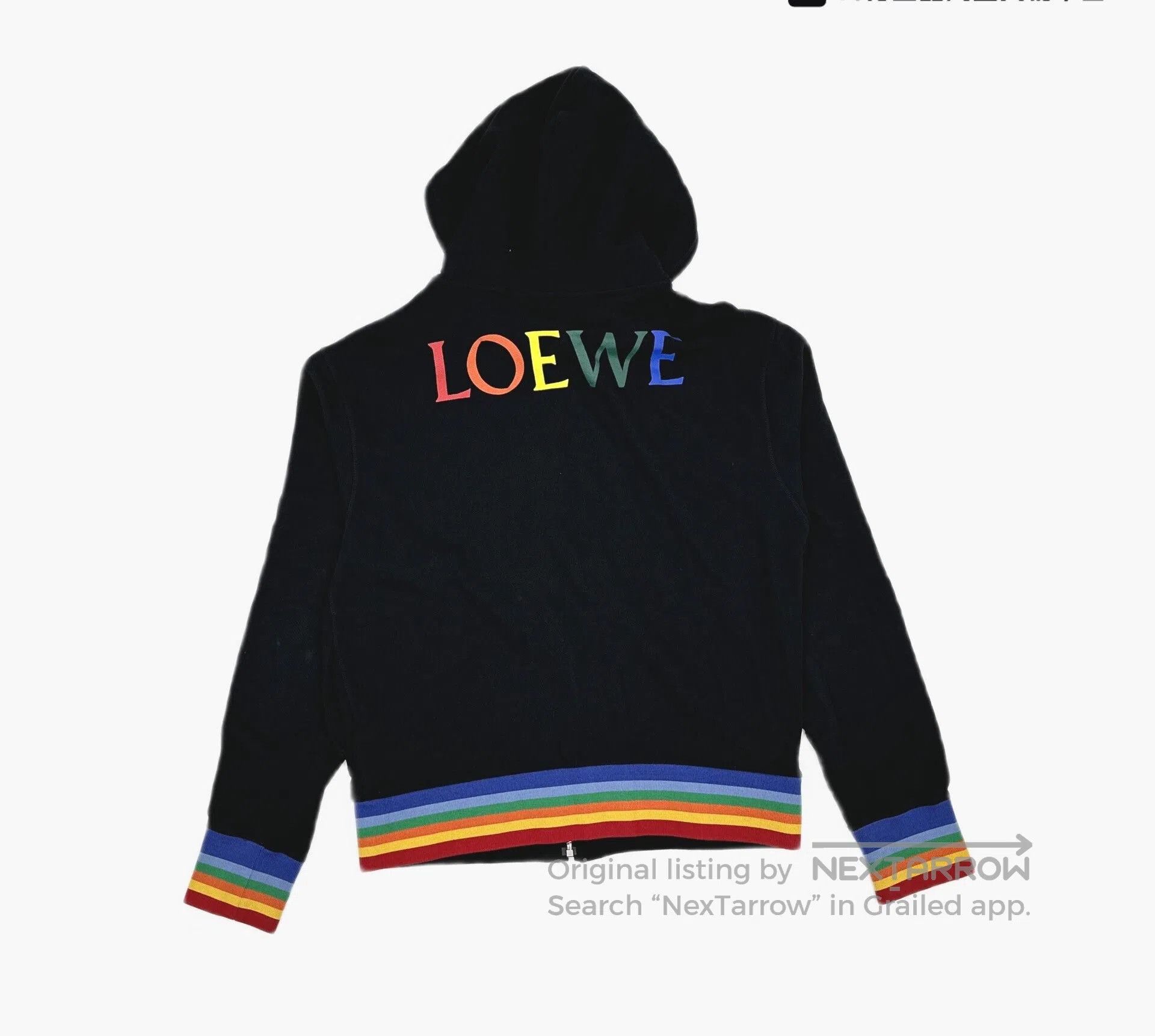 Loewe black rainbow zip hoodie XL size. Size US XL / EU 56 / 4 - 2 Thumbnail