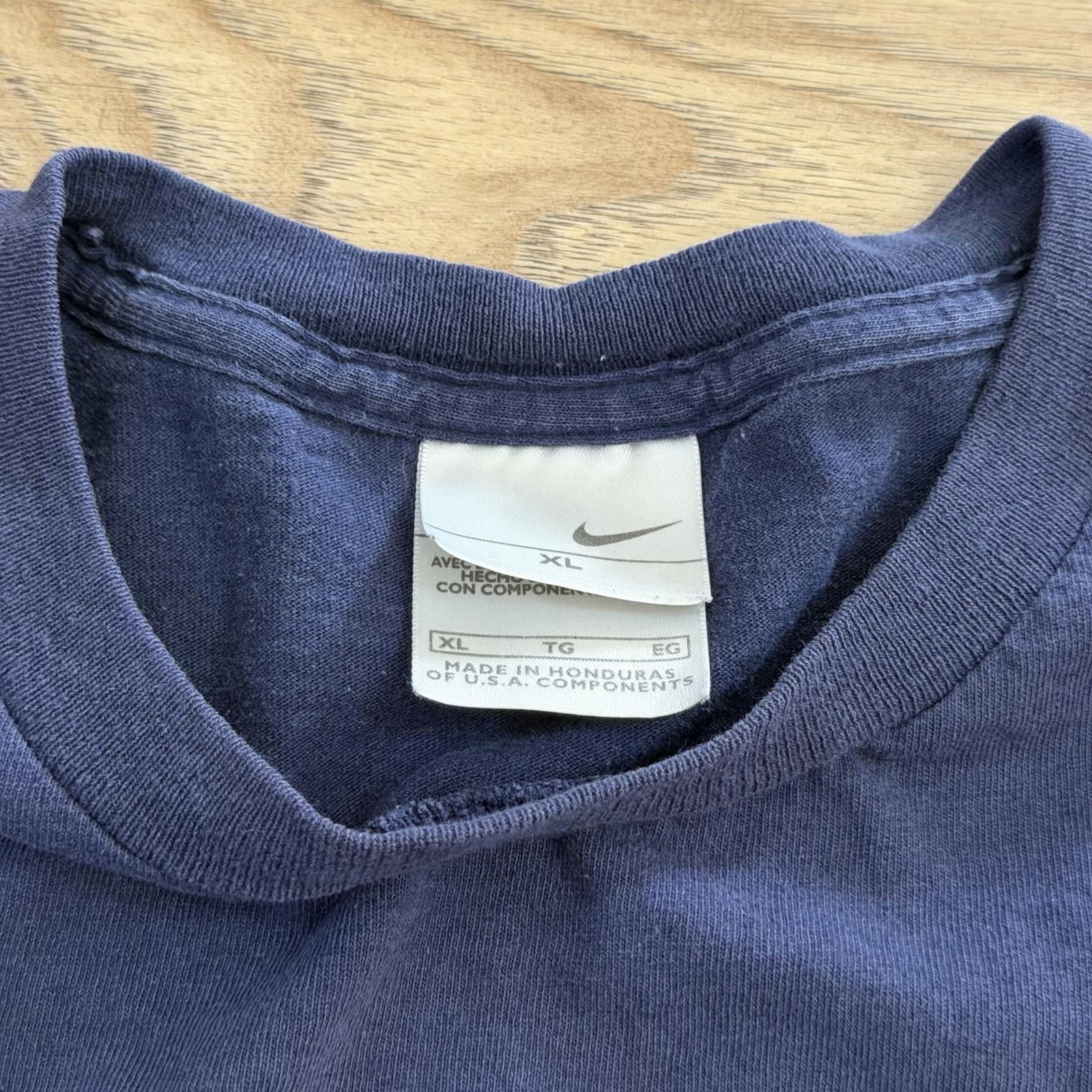 Nike Vintage Y2K Nike Swoosh Navy Blue Shirt Size US XL / EU 56 / 4 - 3 Thumbnail