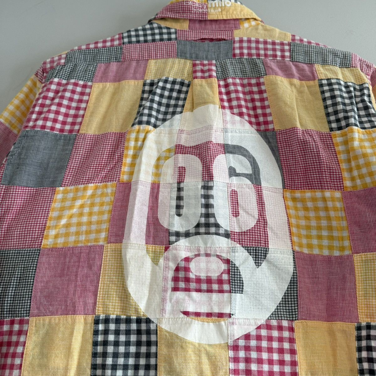 Bape OG Baby Milo Tiger Patchwork Checkered Button Up Shirt Size US M / EU 48-50 / 2 - 6 Thumbnail