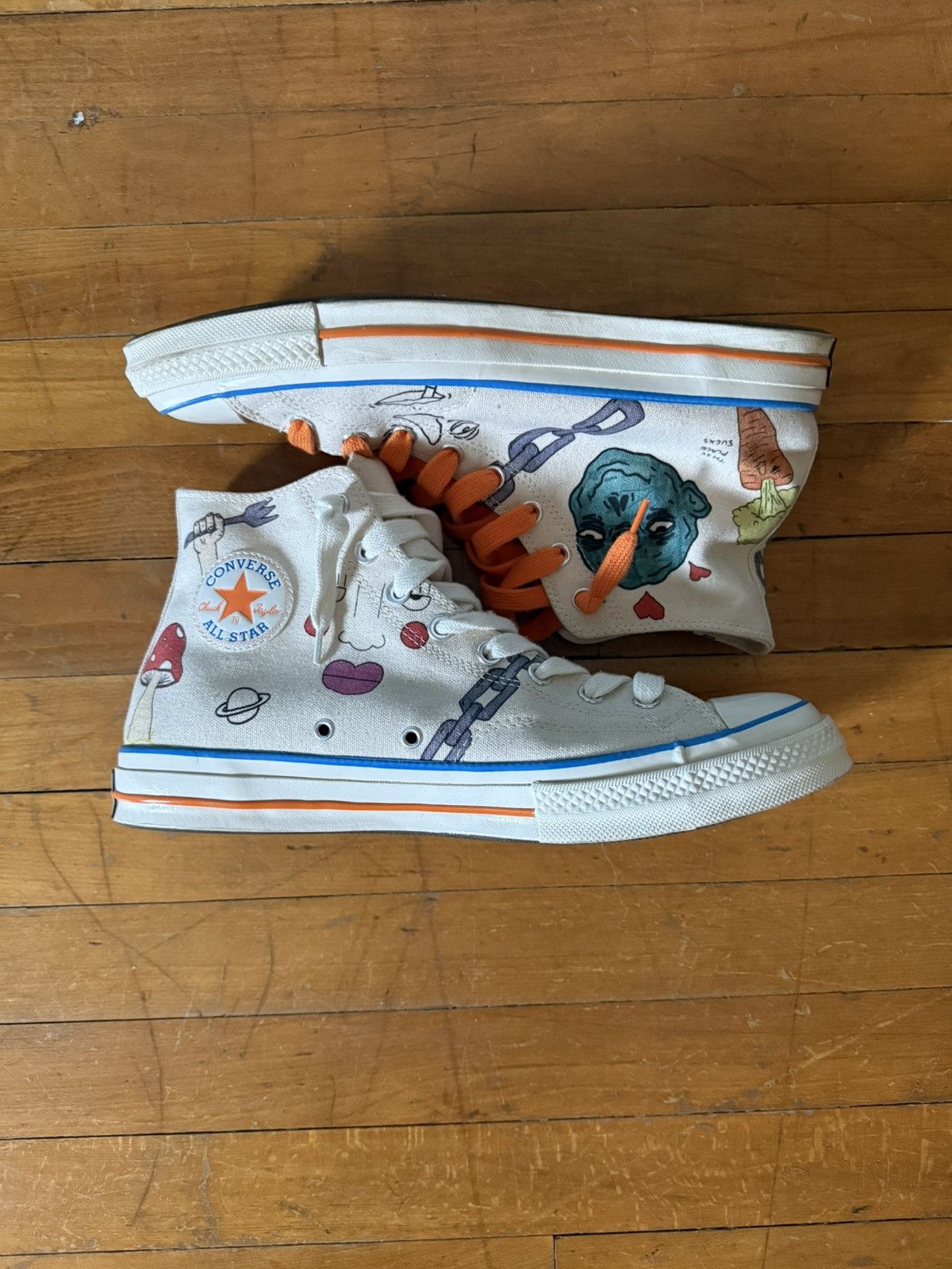 Converse TYLER, THE CREATOR X FOOT LOCKER X CHUCK 70 'ARTIST SERIES' Size US 12 / EU 45 - 1 Thumbnail