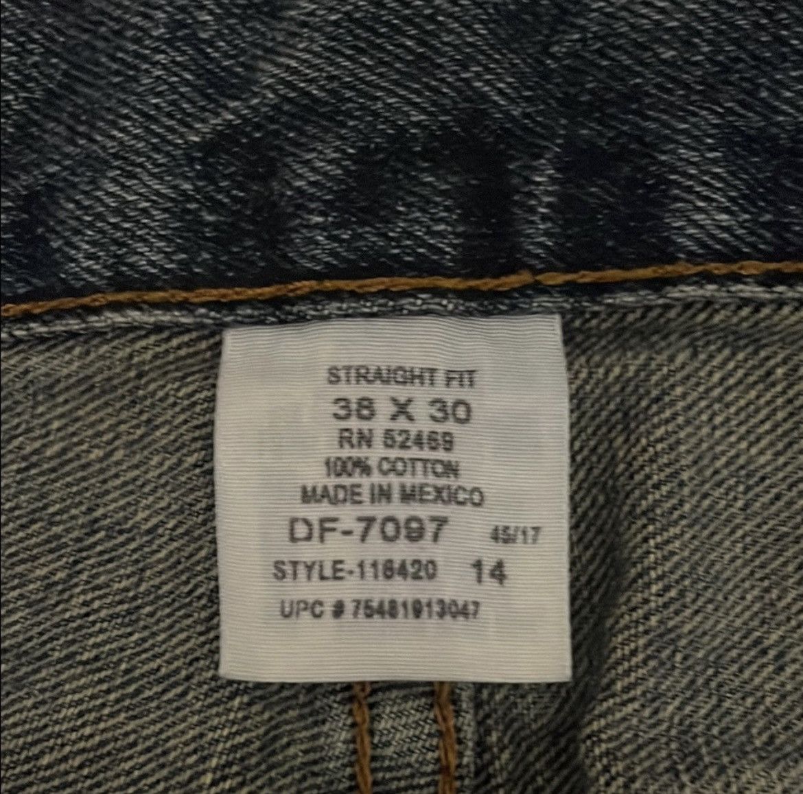 Faded Glory Faded Glory Blue Straight Fit Jeans Size US 38 / EU 54 - 2 Thumbnail