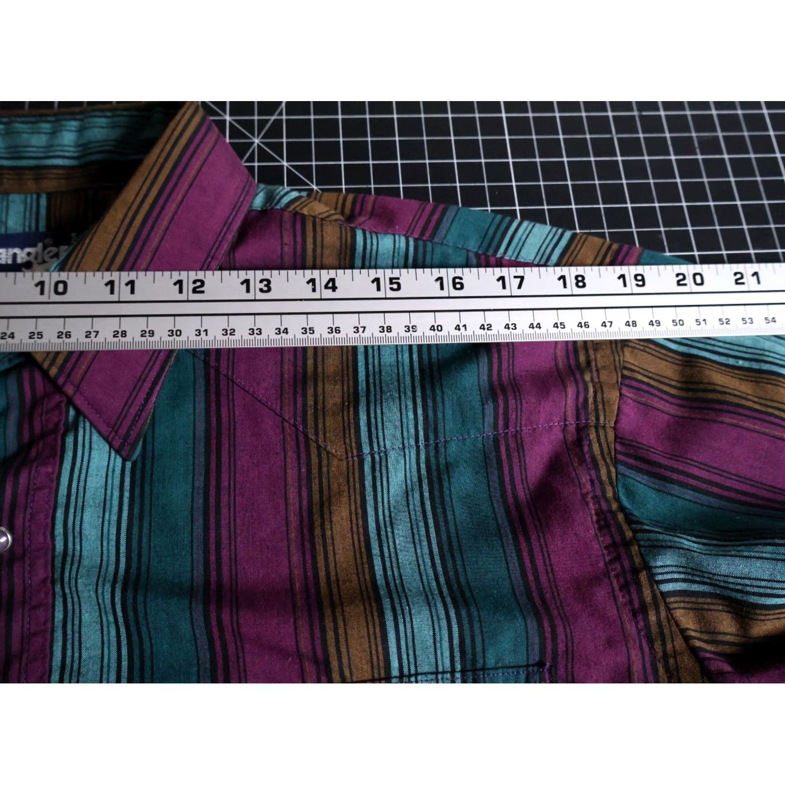 Wrangler VINTAGE Wrangler Cowboy Cut Shirt Men's 16.5 (Large) Purple Green Stripe Pearl Snap Shirt Mens Large Purple Stripe Cowboy Western 90s Clothing Size US L / EU 52-54 / 3 - 7 Thumbnail