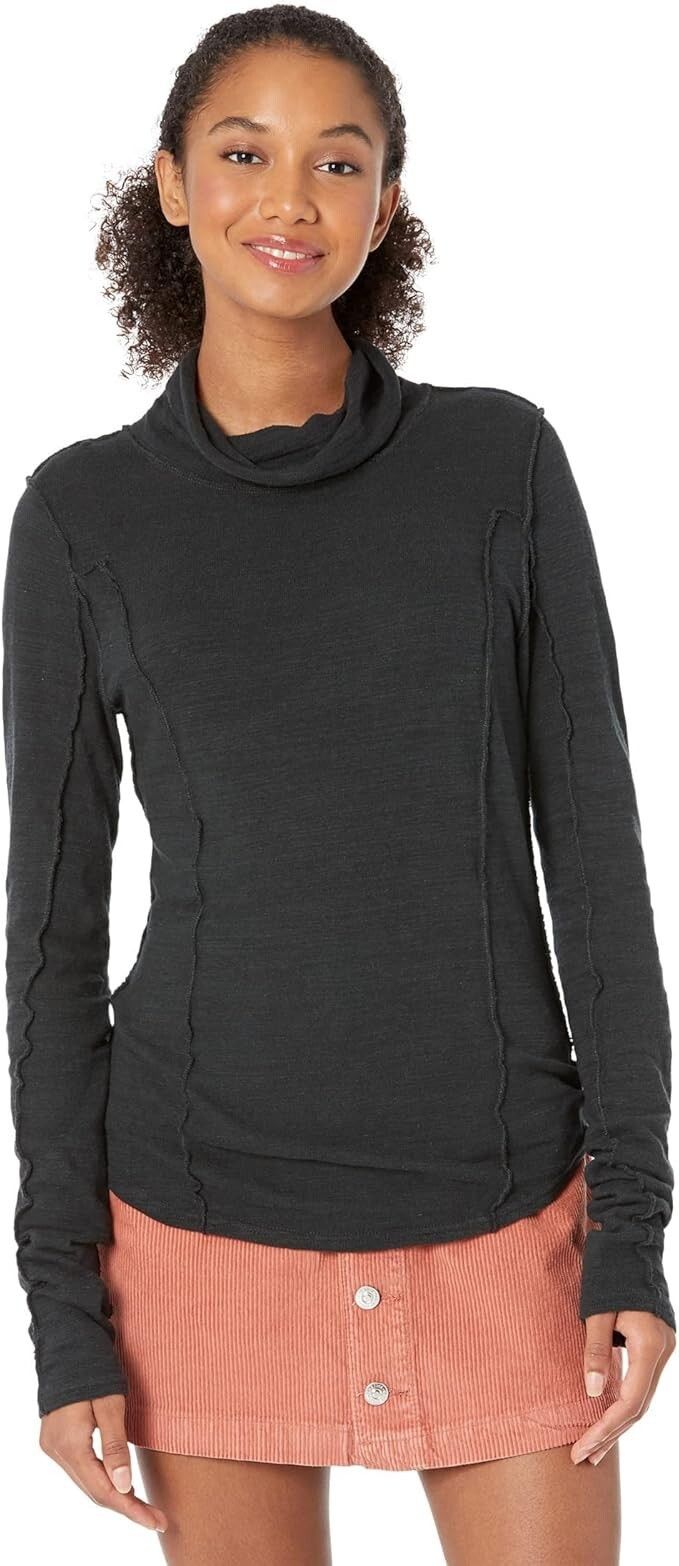 Free People Free People Everyday Layering Long Sleeve Top Ebony ( XS ) Size XS / US 0-2 / IT 36-38 - 1 Thumbnail
