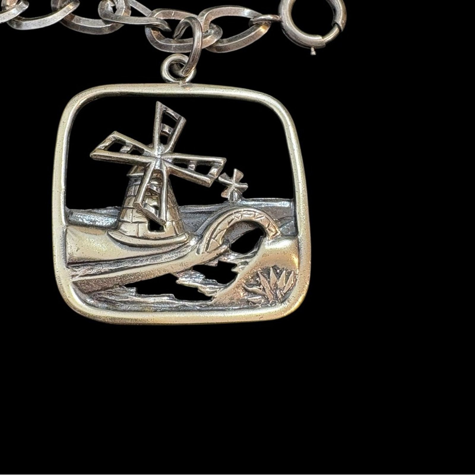 Other Napier Sterling Silver Mechanical Windmill Bracelet 1946 Size 28 - 4 Thumbnail