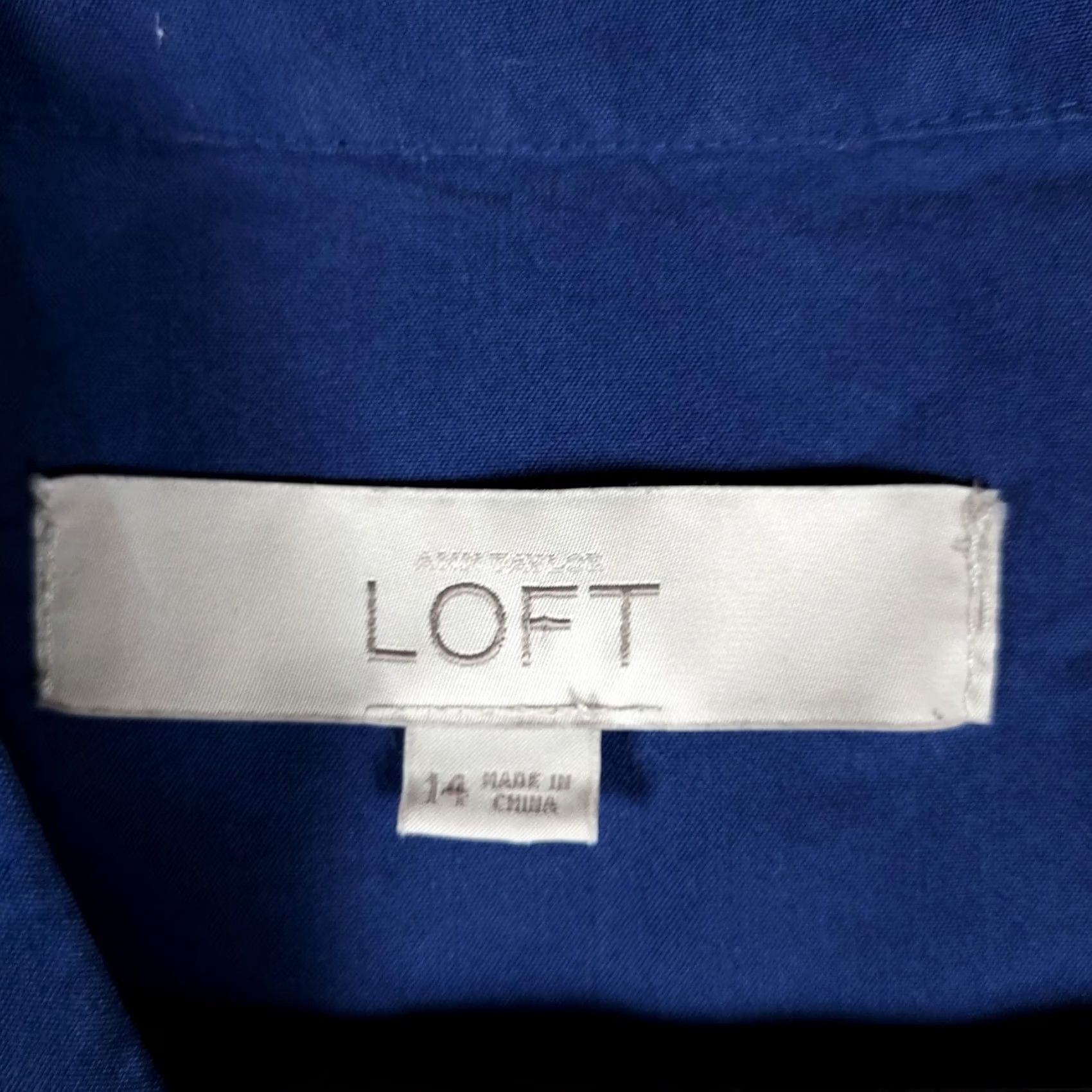 Loft LOFT Ann Taylor Womens Shirt Dress Size 14 Belted Wrap Blue Size XL / US 12-14 / IT 48-50 - 3 Thumbnail