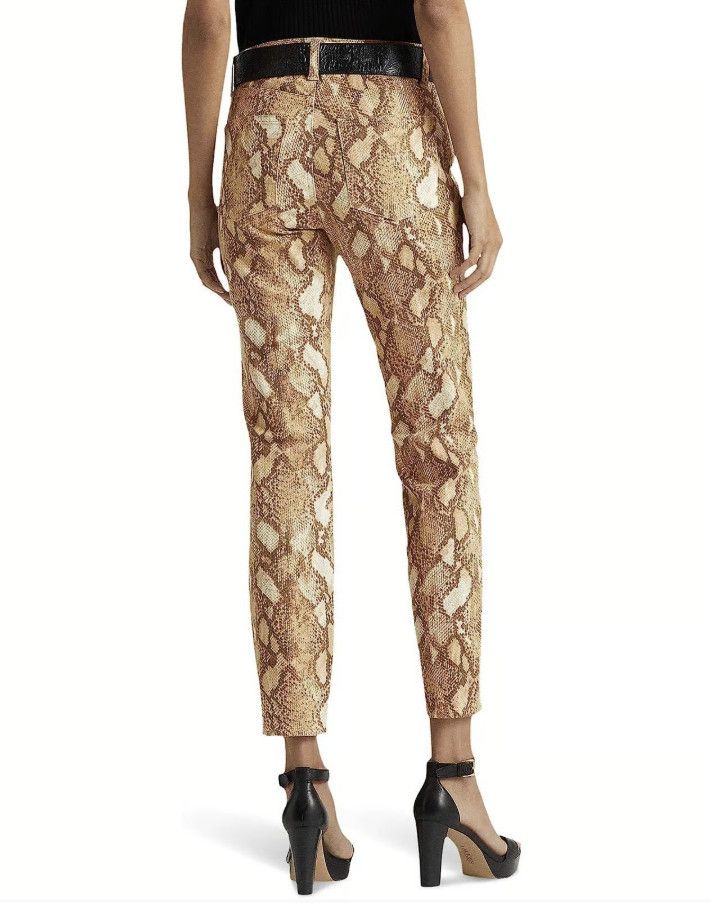 Polo Ralph Lauren LAUREN Ralph Lauren Skinny Ankle Snake Print Jeans ( 12 ) Size 34" / US 12 / IT 48 - 2 Thumbnail