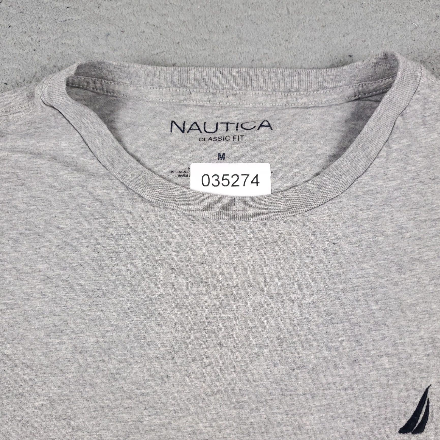 Nautica Nautica T-Shirt Mens Medium Gray Casual Short Sleeve Crew Neck Regular Fit Sports Size US M / EU 48-50 / 2 - 3 Thumbnail