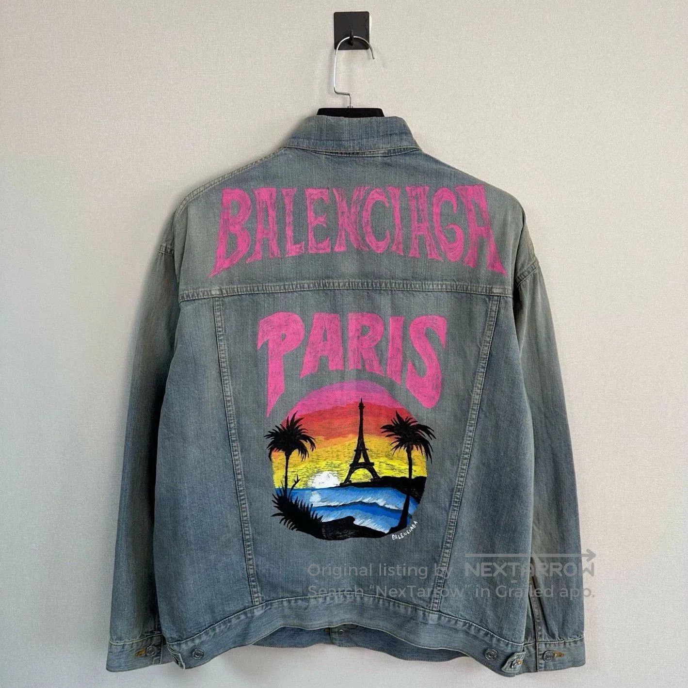 Balenciaga balenciaga sunset eiffel tower denim jacket. Size US XS / EU 42 / 0 - 1 Thumbnail