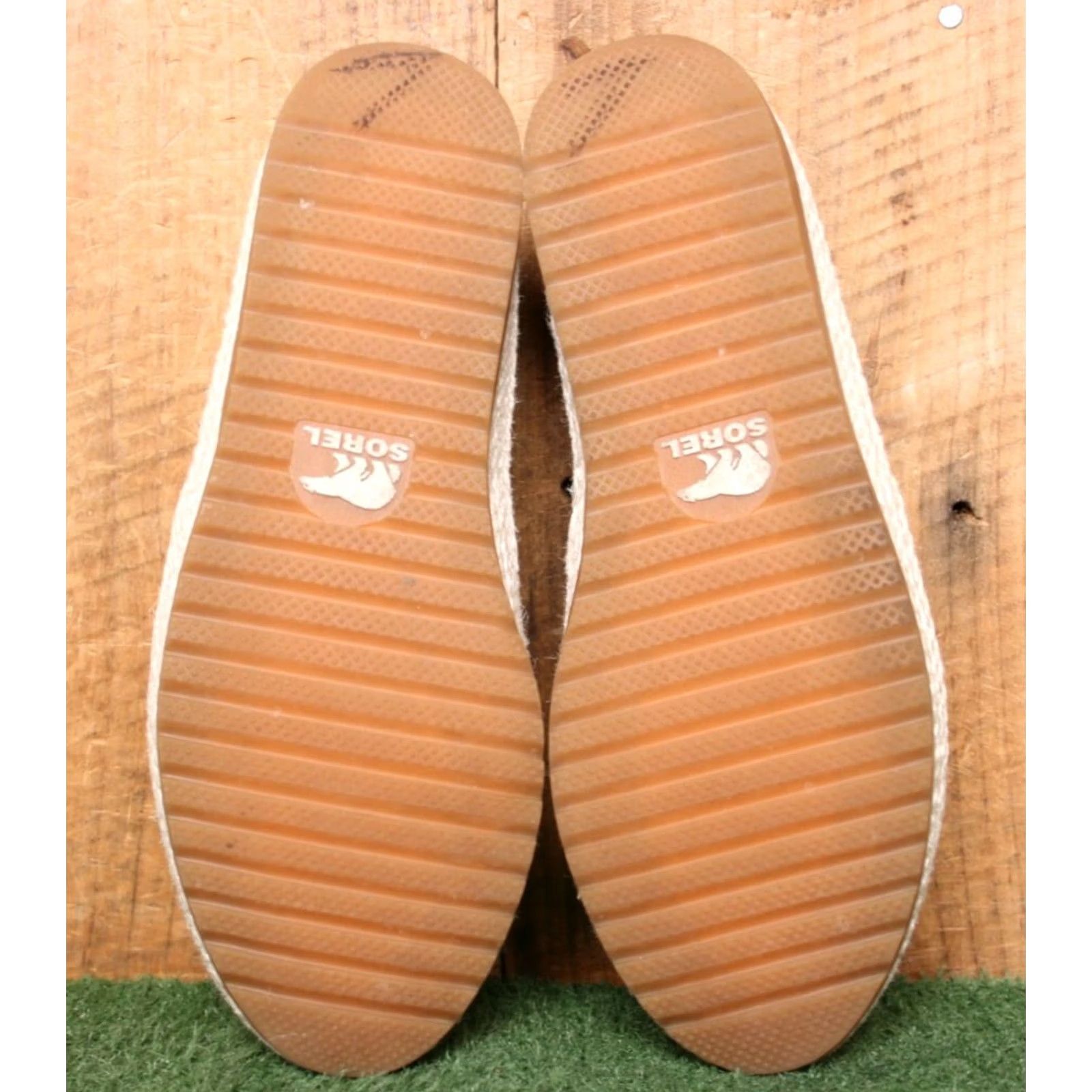 SOREL SOREL Ella Caramel Brown Leather Espadrille Loafers Sz. 6.5 Women Flat Slip On Jute Wrapped Upper Leather Style Loafer 37.5 Shp Brown Womens Size US 7 / IT 37 - 5 Thumbnail