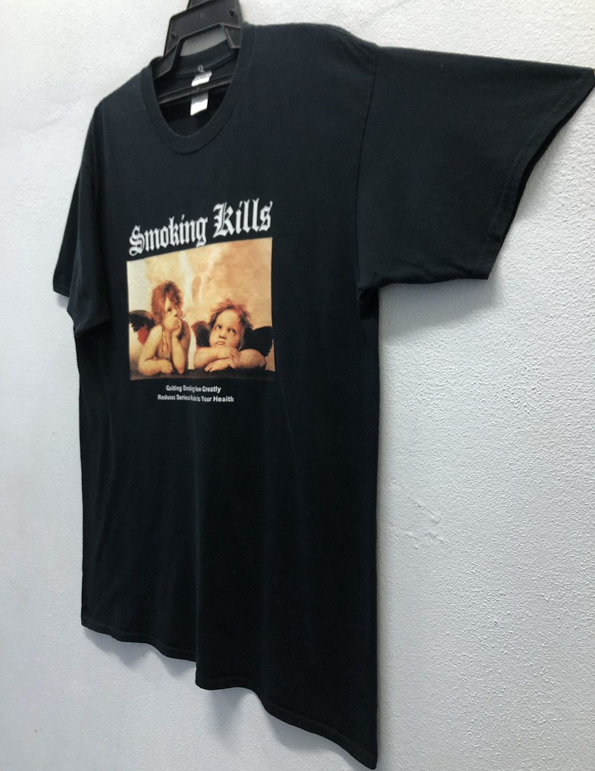 Vintage Gildan Smoking Kills T-Shirt Size US XL / EU 56 / 4 - 5 Thumbnail