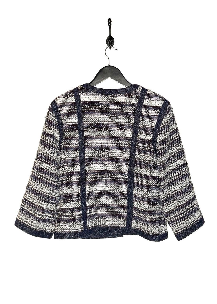 Chanel Chanel SS13 Paris/Singapore Navy Blue White Tweed Jacket Size M / US 6-8 / IT 42-44 - 3 Thumbnail