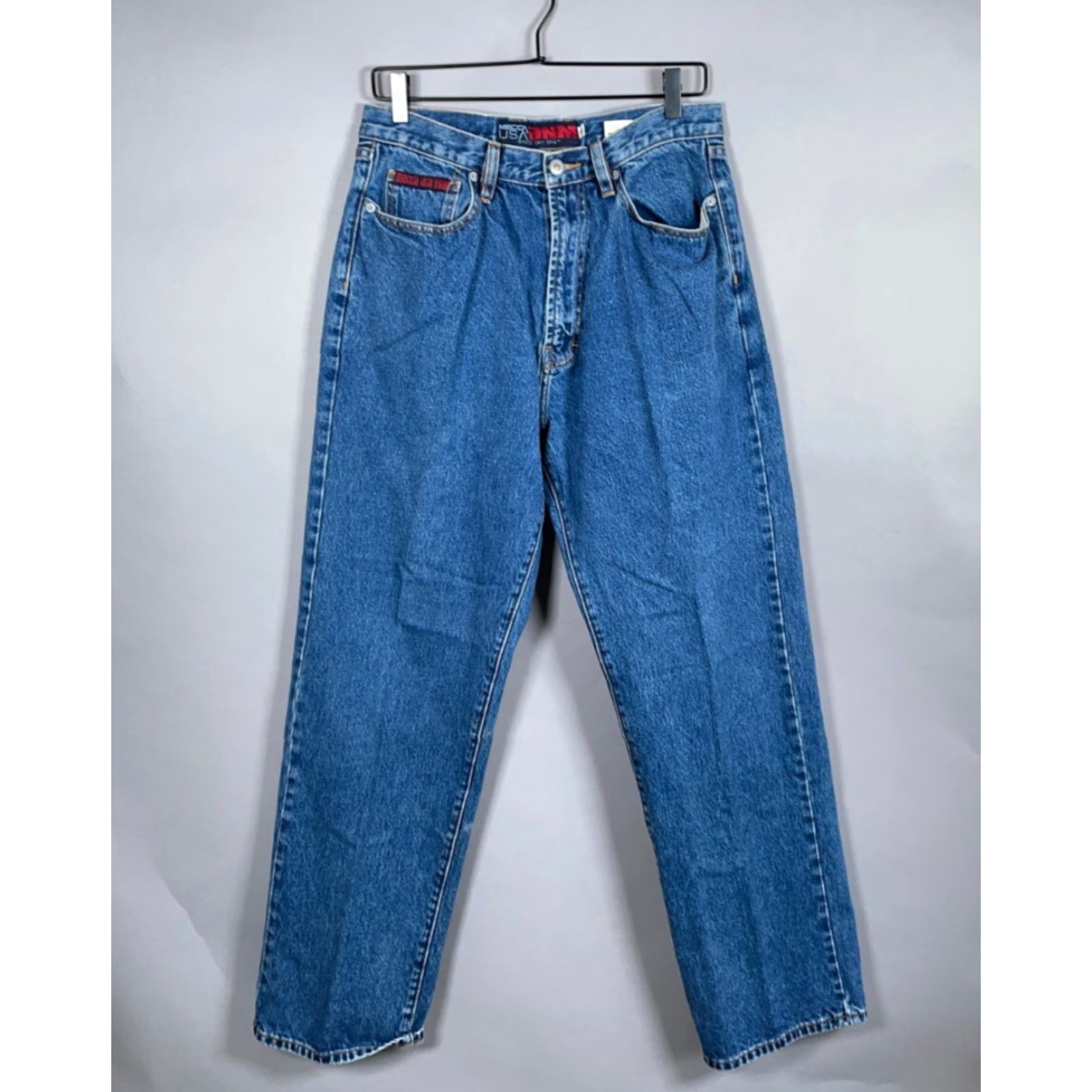 Vintage VINTAGE Mecca Baggy Fit Straight Leg Jeans Men’s 31 x 31 Denim 90s Hip Hop Skater Size US 31 - 2 Thumbnail