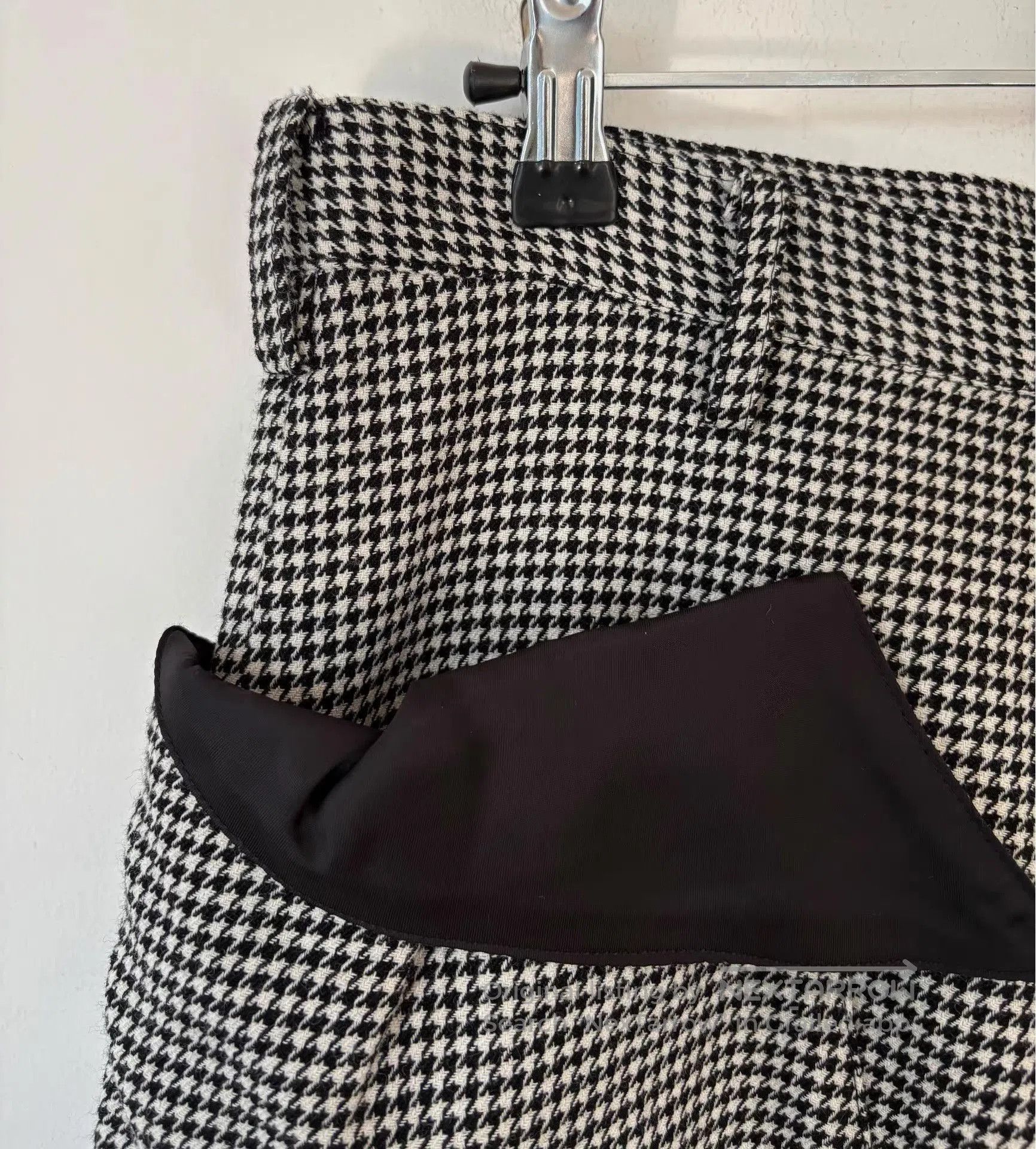 Sulvam Houndstooth Pattern Casual Pants with Patch Pockets. Size US 34 / EU 50 - 4 Thumbnail