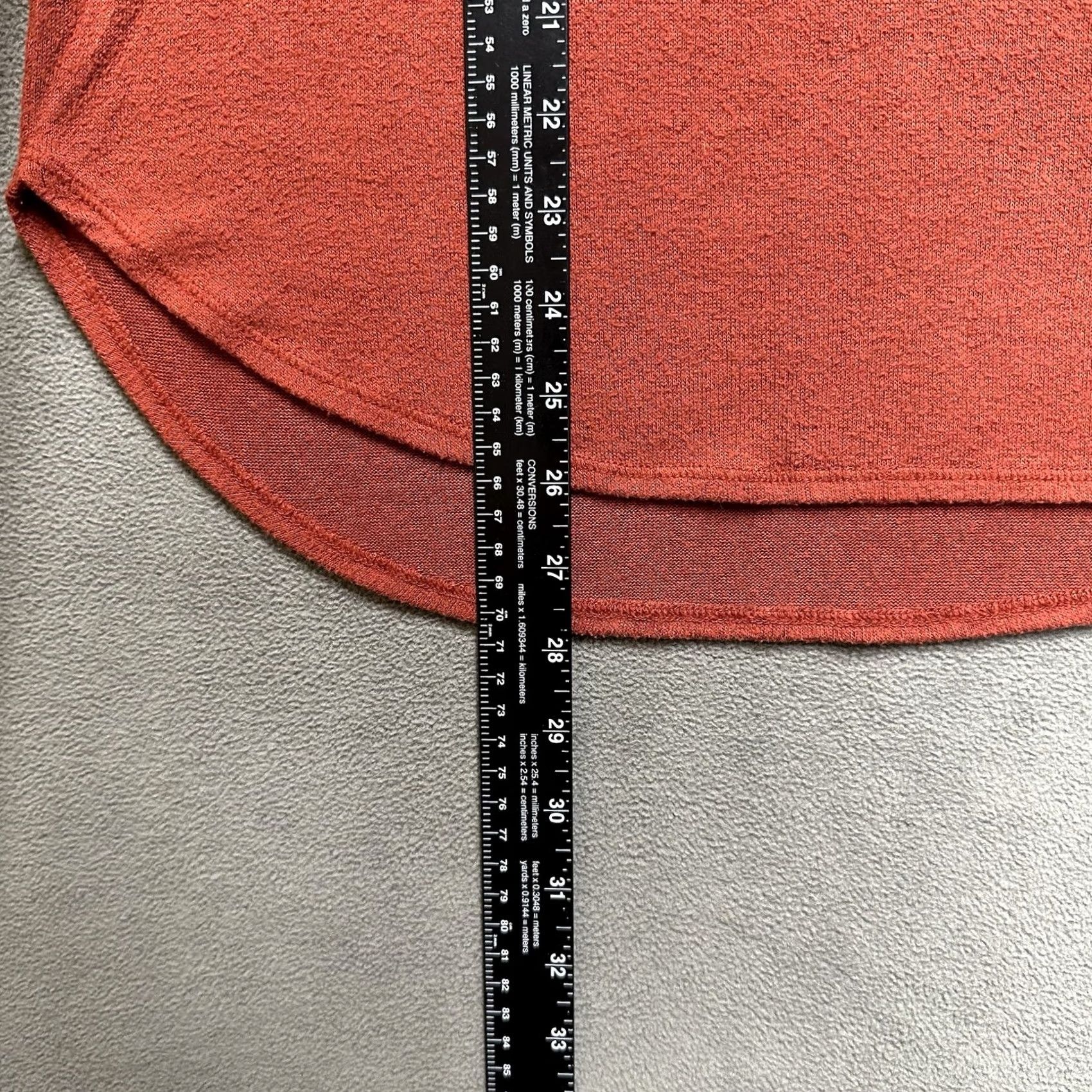 Old Navy Old Navy Top Womens M Orange Tunic Burnt Long Sleeve Lightweight Knit Rayon Size M / US 6-8 / IT 42-44 - 6 Thumbnail
