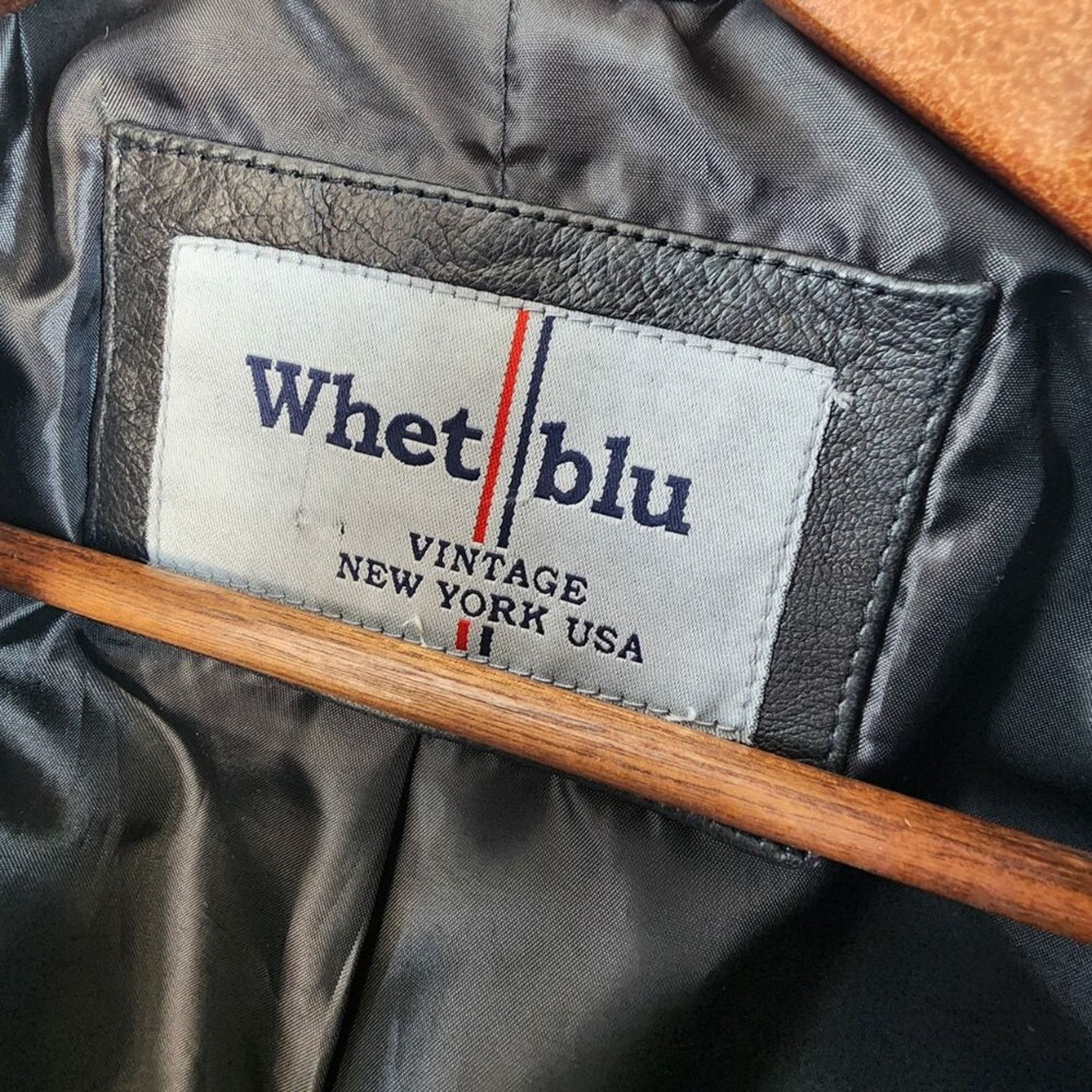 Other Whet Blu Vintage Black Leather Bomber Jacket Size Medium Size M / US 6-8 / IT 42-44 - 3 Thumbnail