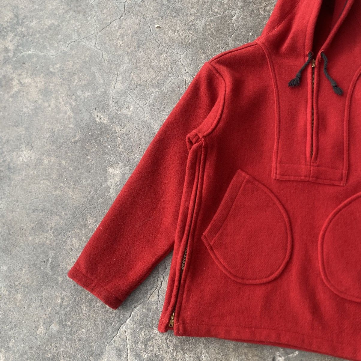 Warehouse Warehouse Pullover Wool Melton Jacket Side Zipper Talon USA Size US S / EU 44-46 / 1 - 8 Thumbnail