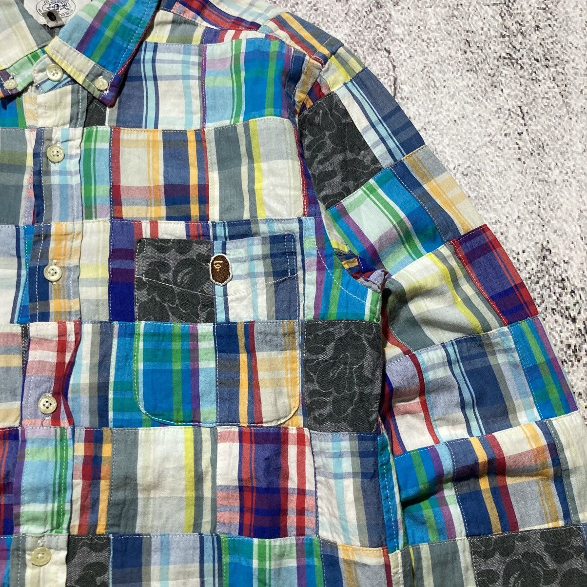 Bape OG Bape A Bathing Ape Camo Patchwork Long Slevee Shirt Size US S / EU 44-46 / 1 - 5 Thumbnail