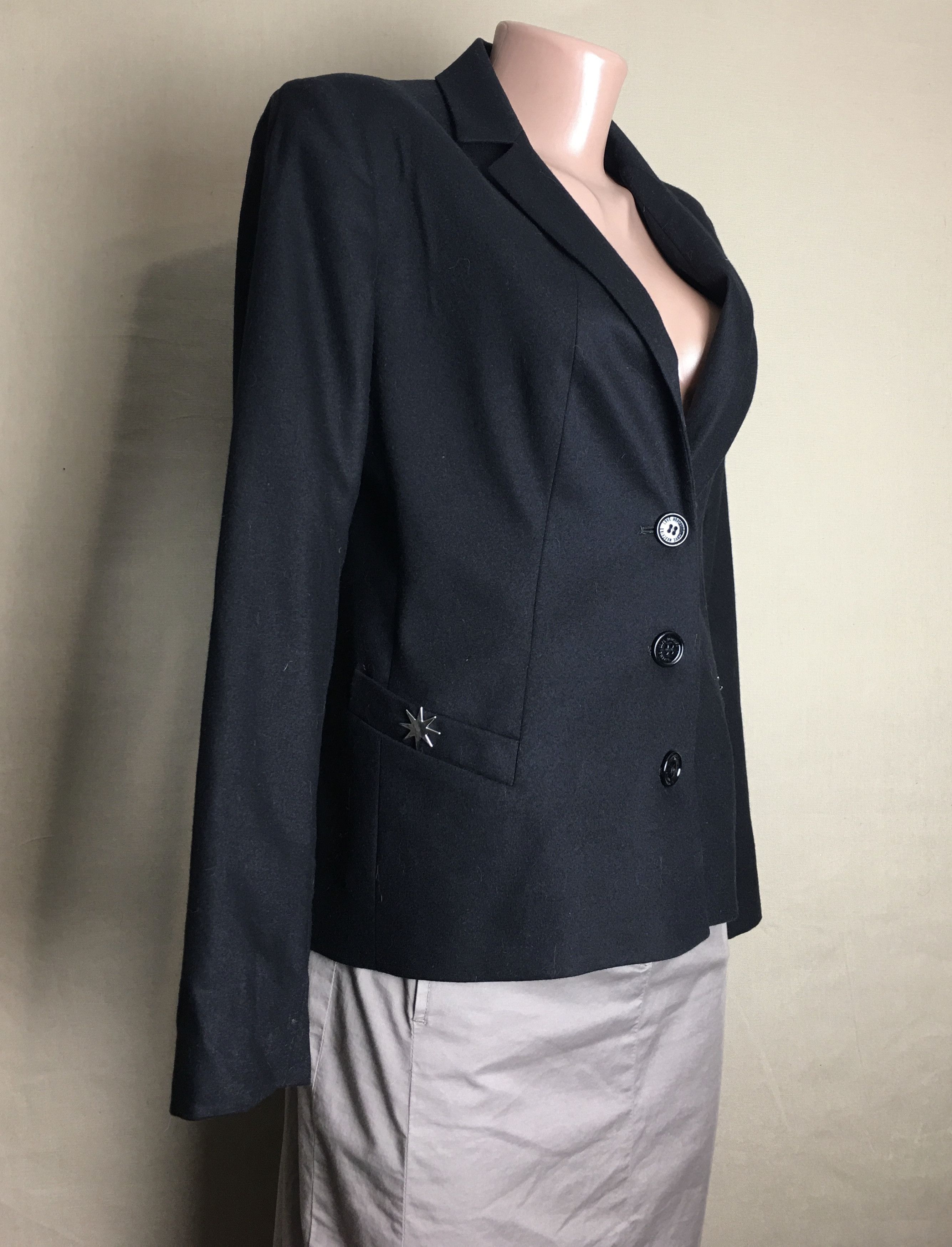 Moschino Love Moschino Octagram Black Wool Blazer Jacket IT40 US 4 Size S / US 4 / IT 40 - 4 Thumbnail