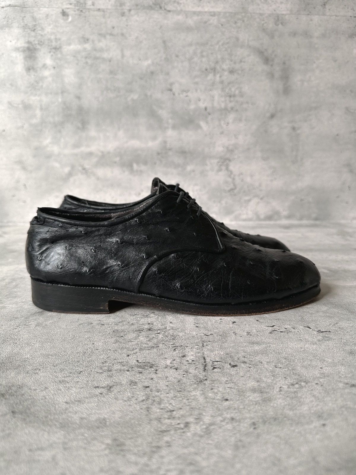 Other 1960-1970s AUSTRIAN HANDMADE OSTRICH LEATHER DERBY Size US 9 / EU 42 - 11 Thumbnail