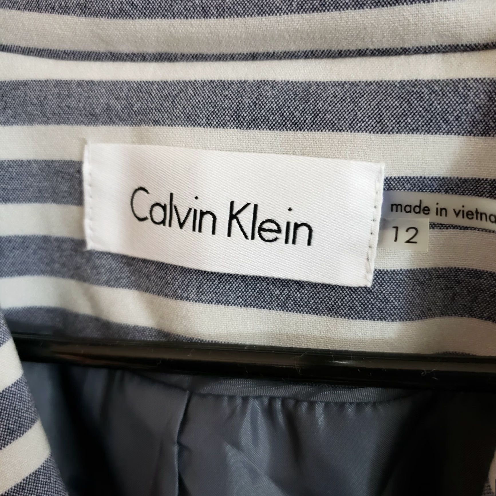 Calvin Klein Calvin Klein Blazer Womens Size 12 Blue Striped 2 Button Long Sleeve Size XL / US 12-14 / IT 48-50 - 6 Thumbnail