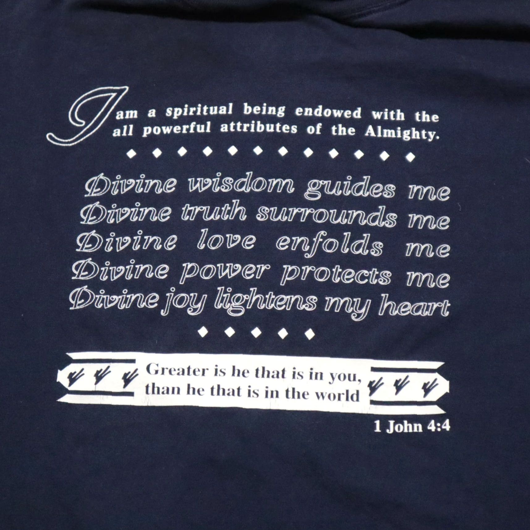 Vintage Vintage Christian Faith T-Shirt Men 4XL Believe In Yourself Cotton Casual Short Sleeve Blue Size US XXL / EU 58 / 5 - 8 Thumbnail