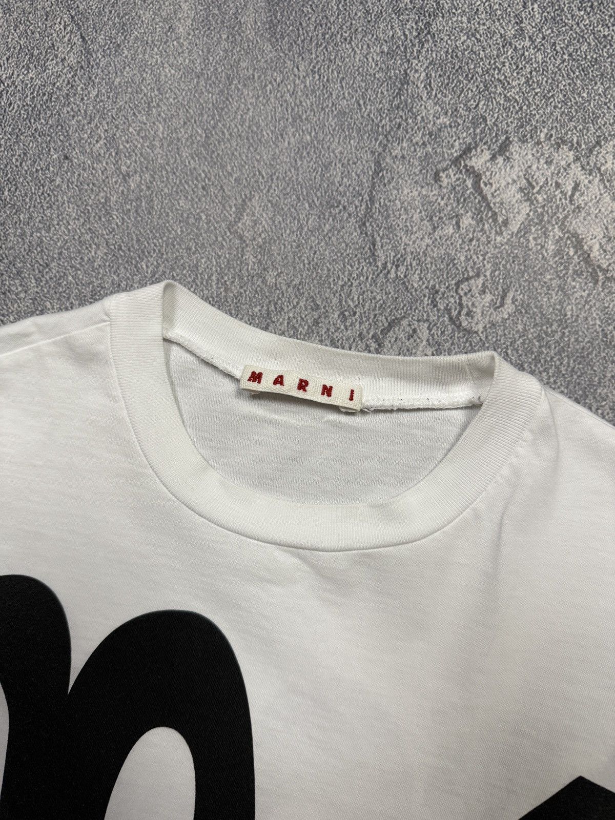 Marni MARNI Big Overlogo Crazy White Tee Size US S / EU 44-46 / 1 - 6 Thumbnail