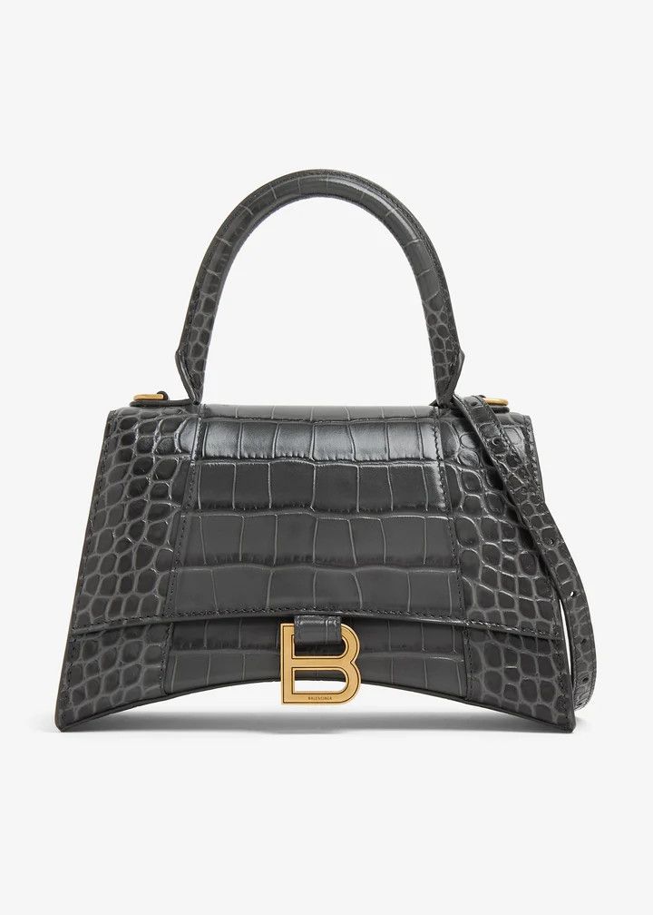 Balenciaga o1la1rc1a1125 Size: OS / Hourglass Top Handle Bag Dark Grey Size ONE SIZE - 1 Thumbnail