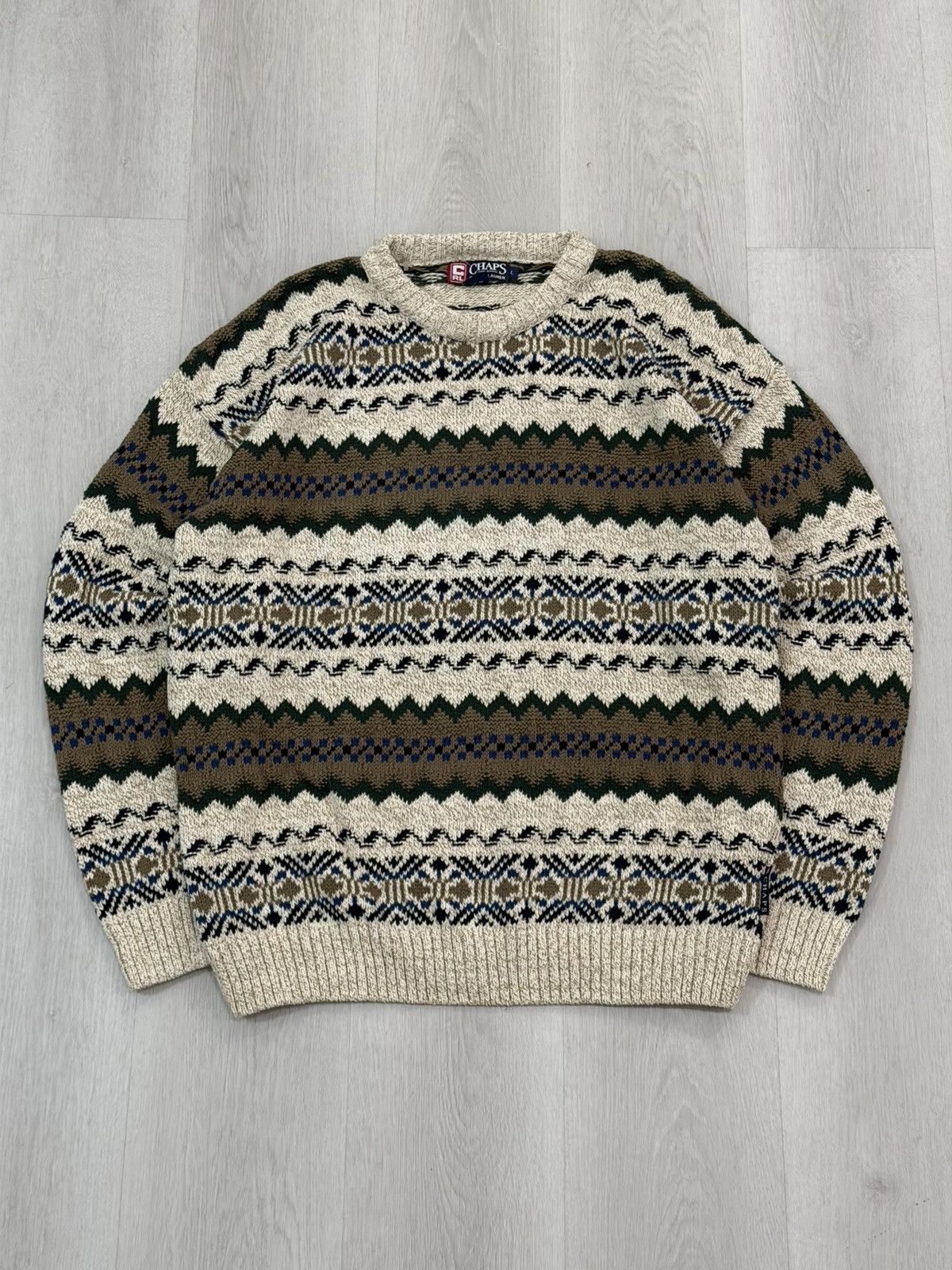 Chaps Ralph Lauren Vintage 90s Chaps Ralph Lauren 3D Cable Knit Sweater L USA Size US L / EU 52-54 / 3 - 1 Thumbnail