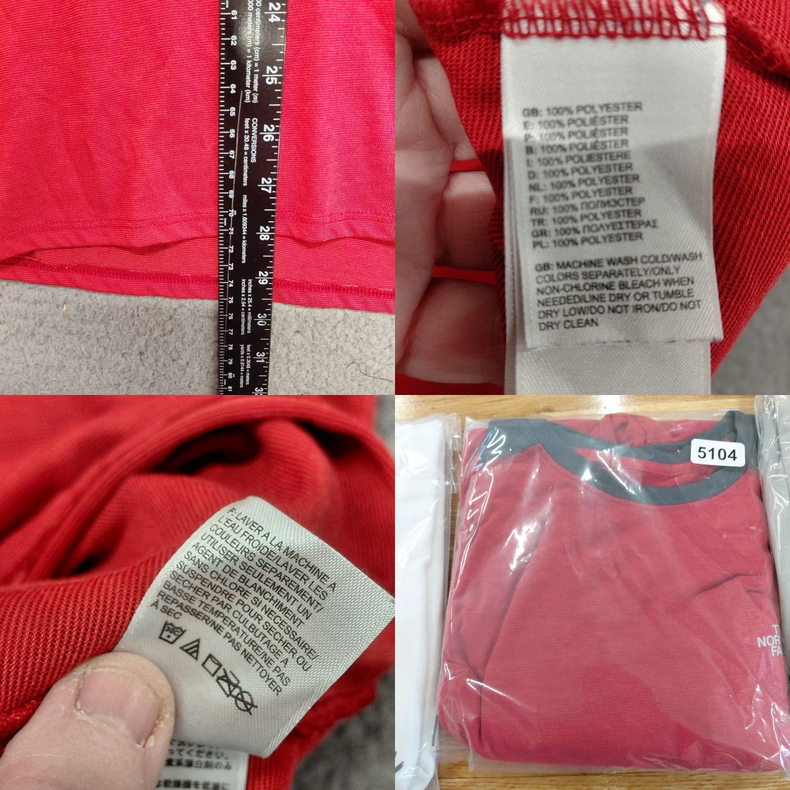 The North Face VINTAGE The North Face Shirt Men's XL Red Gray Vaporwick Long Sleeve Base Layer Size US XL / EU 56 / 4 - 9 Thumbnail
