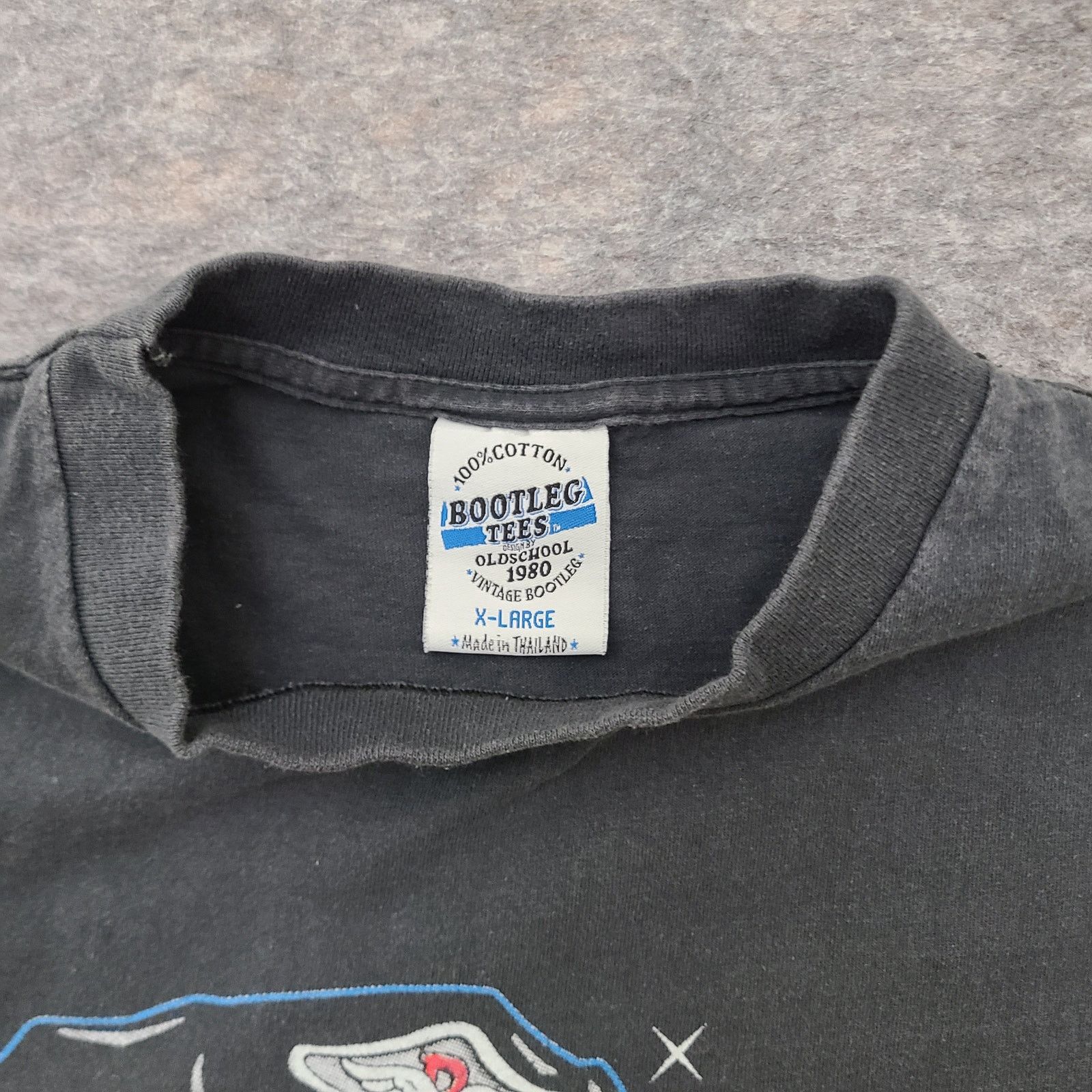 Other Betty Boop Biker Mens XL AOP Shirt Black Faded Single Stitch Size US XL / EU 56 / 4 - 5 Thumbnail